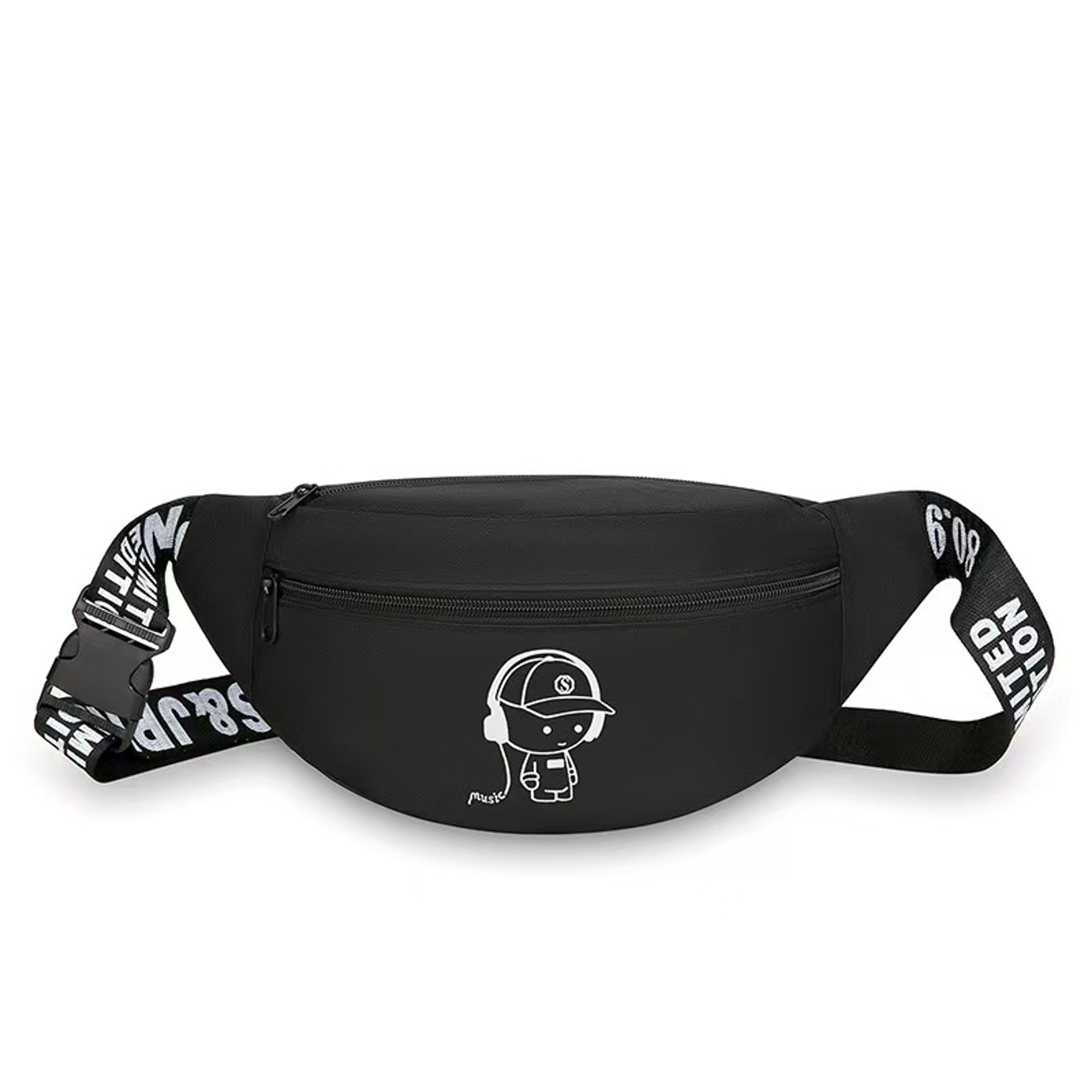 Men Multi Pocket Waist Bag Large Capacity Outdoor Sports Crossbody Pack 2
