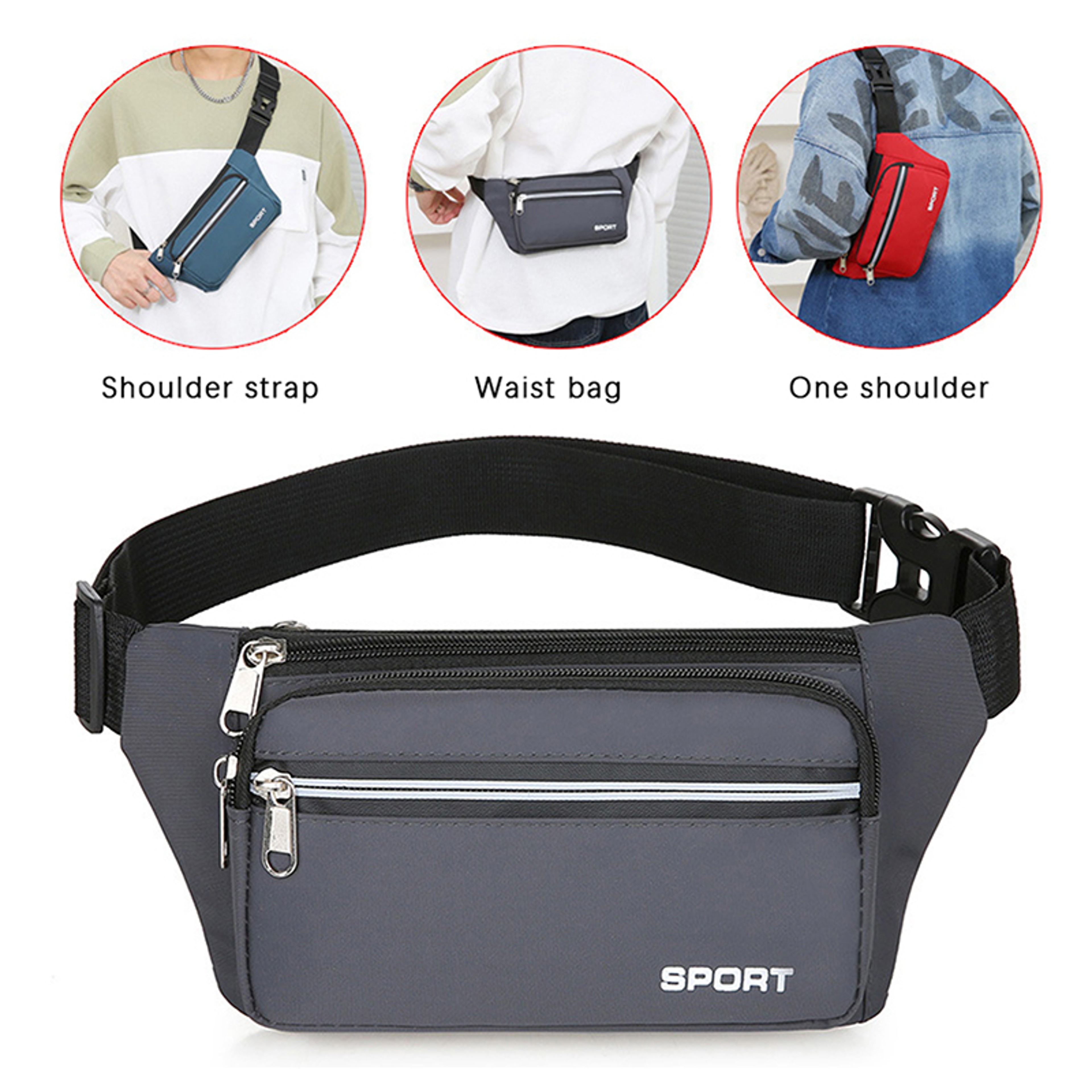 Unisex Travel Waist Bag Large Phone Belt Bag 4