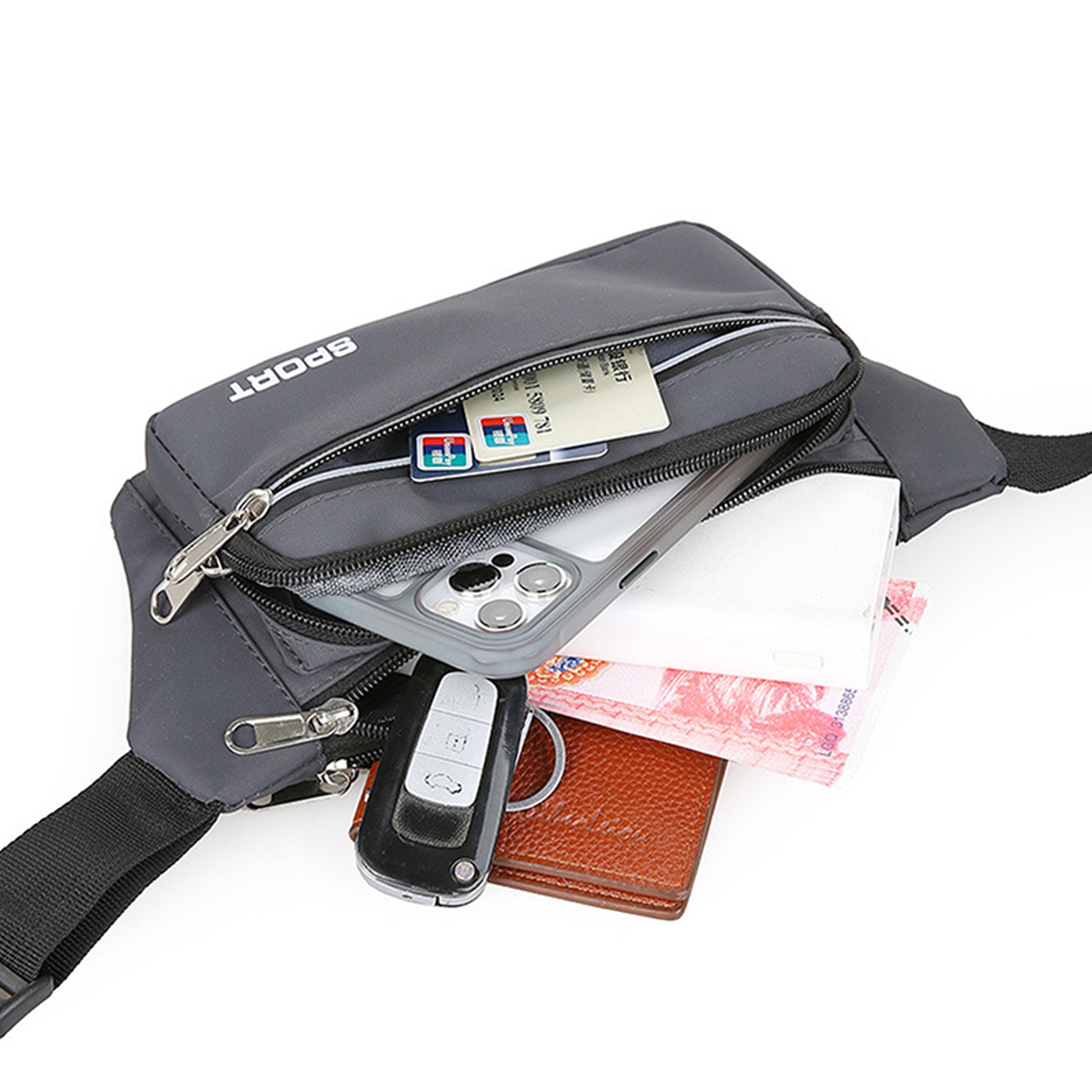 Unisex Travel Waist Bag Large Phone Belt Bag 5