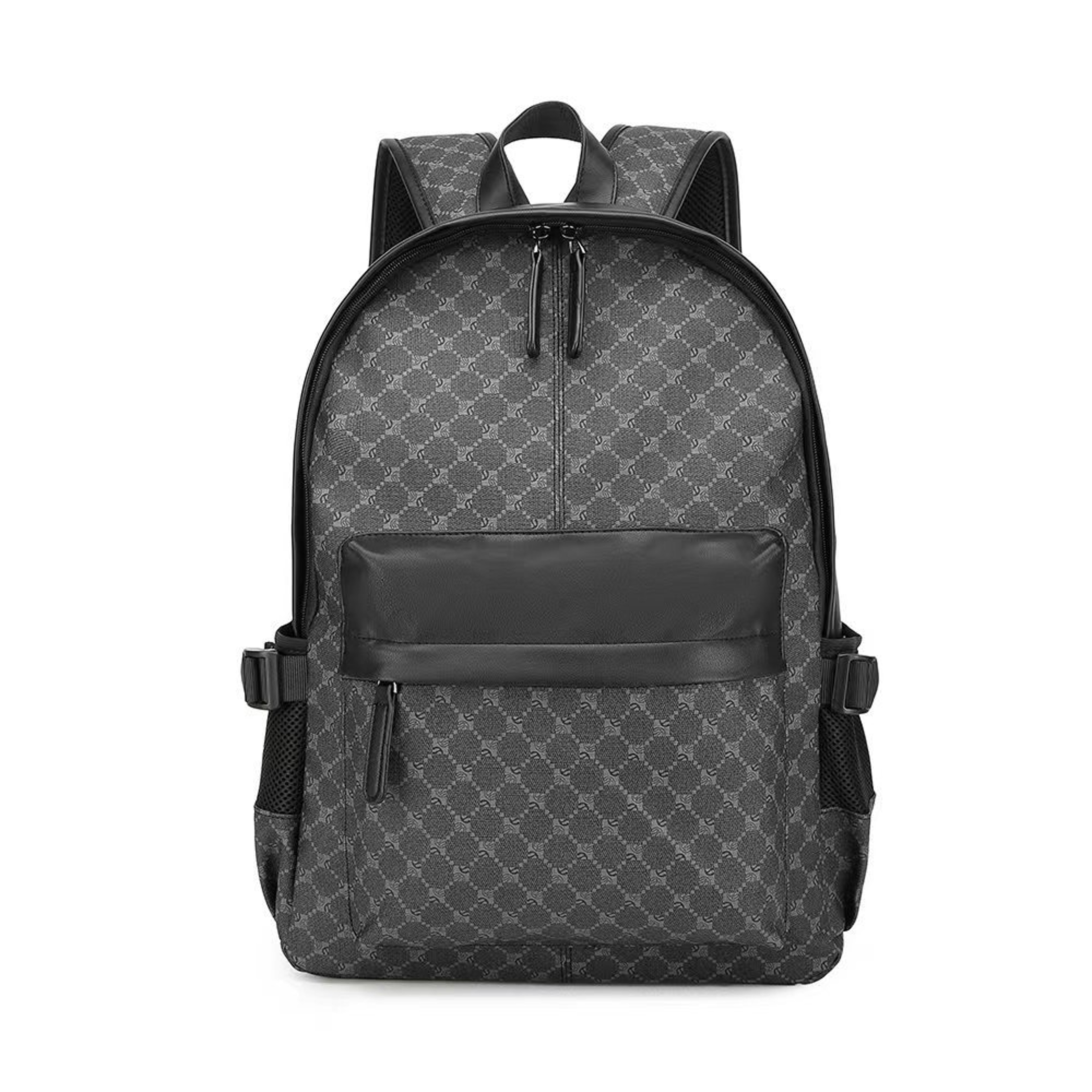 Business Laptop Backpack Large Capacity PU Leather Travel School Bag 1