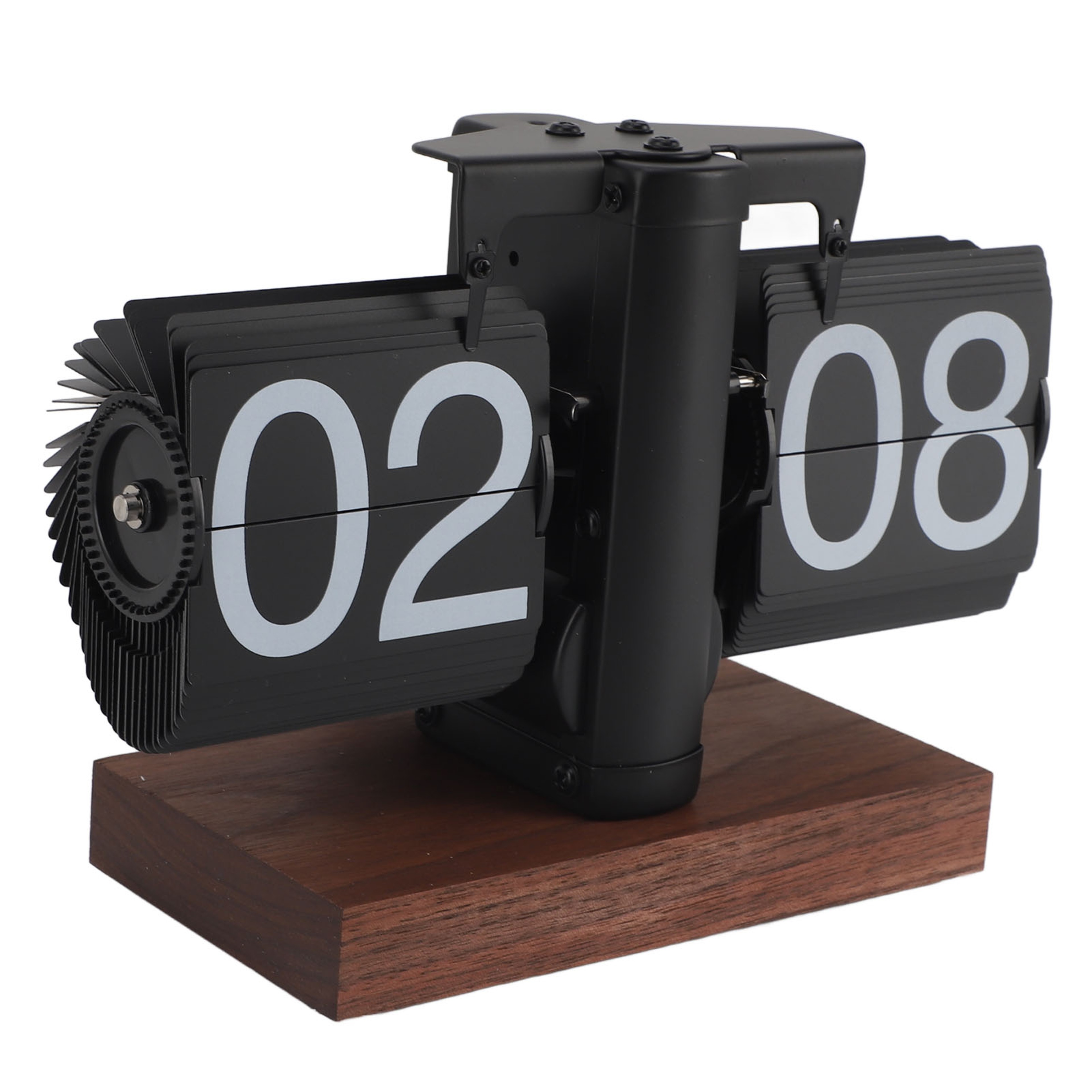 Vintage Desk Clock with Large Numbers, Adjustable Rotary Knob, Anti Slip Base, 24 Hour Analog Table Clock – view 4
