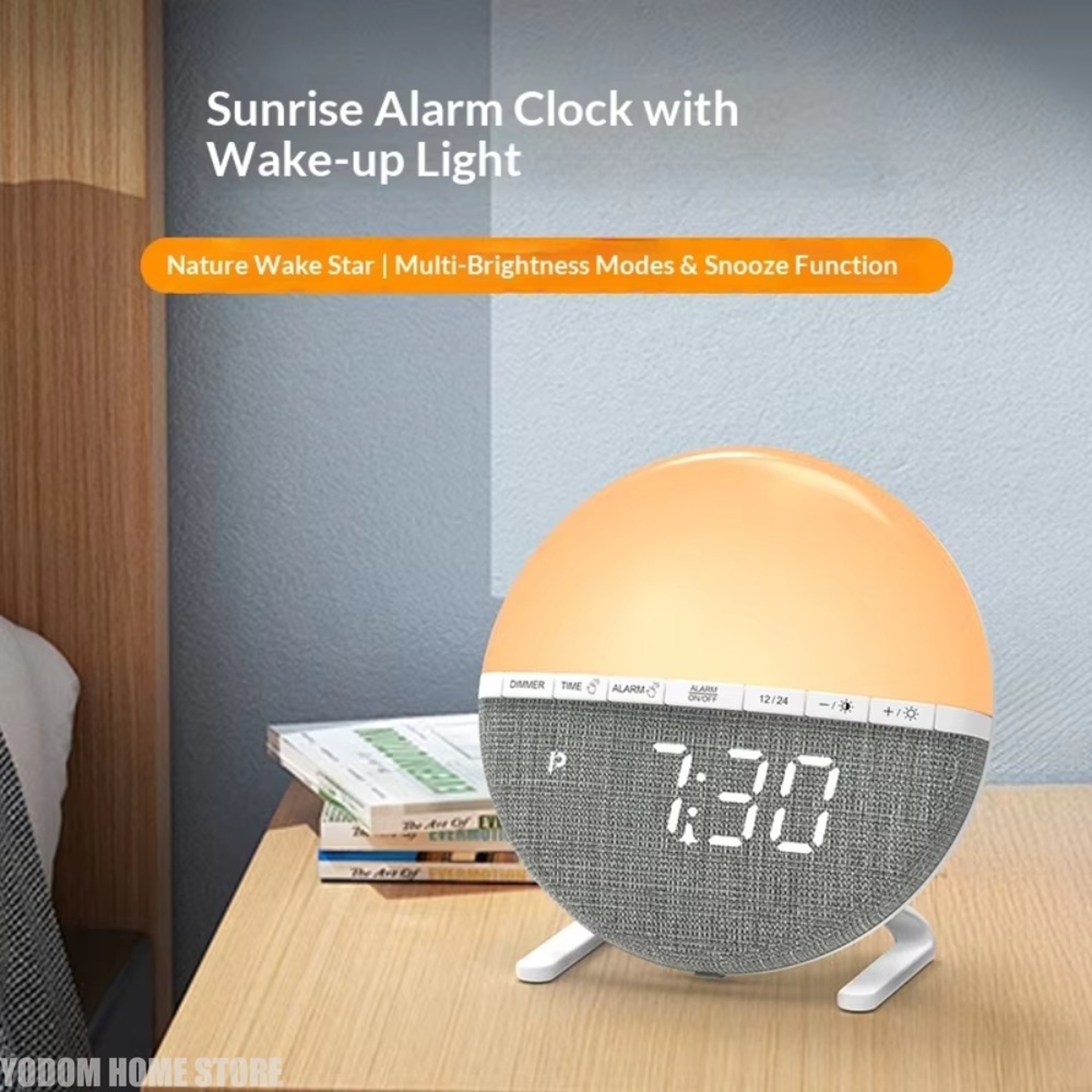 Sunrise Alarm Clock Wake Up Light With Natural Sounds Color Night Light For Bedroom 1