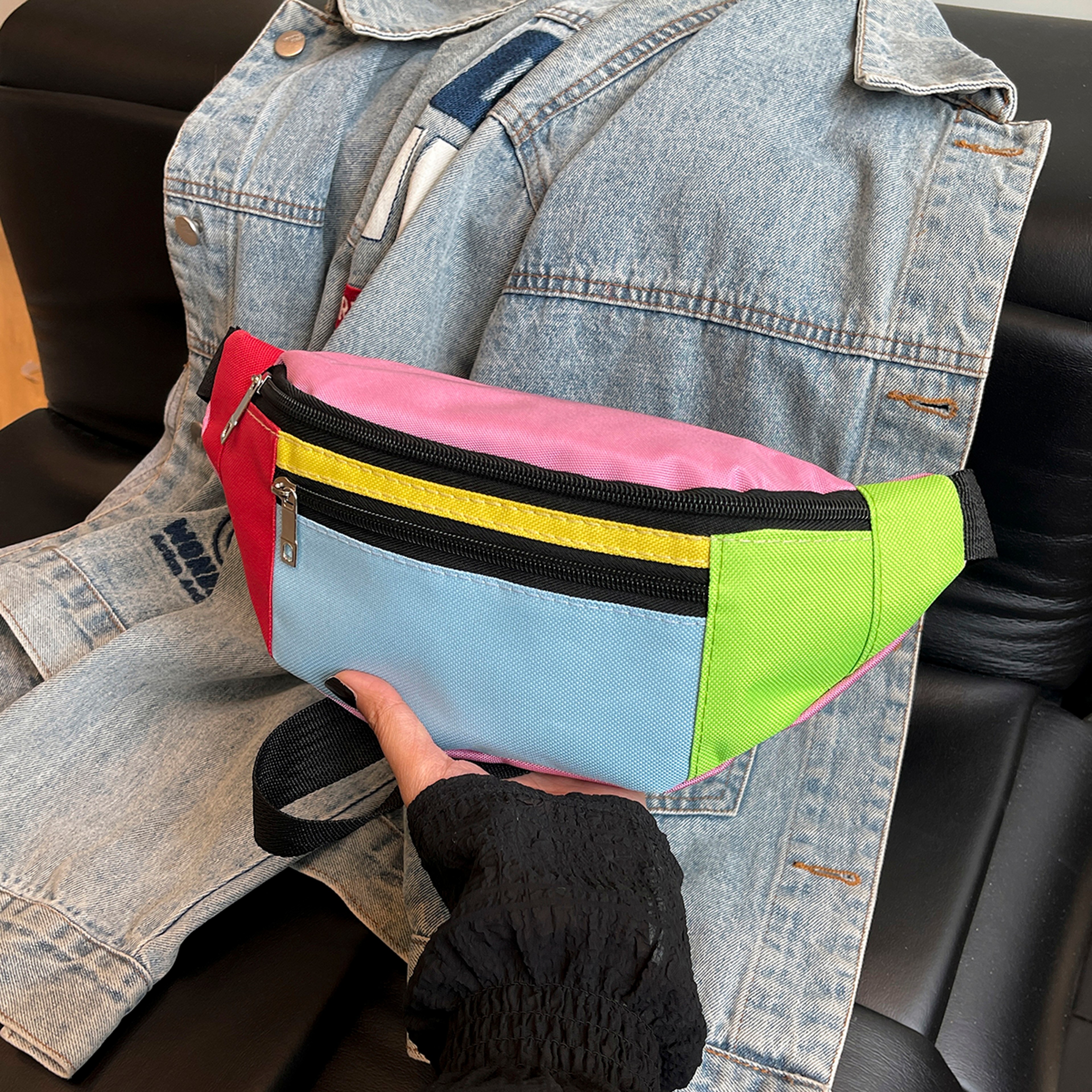 Running Belt Bag Large Capacity Fanny Pack Crossbody Waist Bag For Travel Running Workout Festival 1
