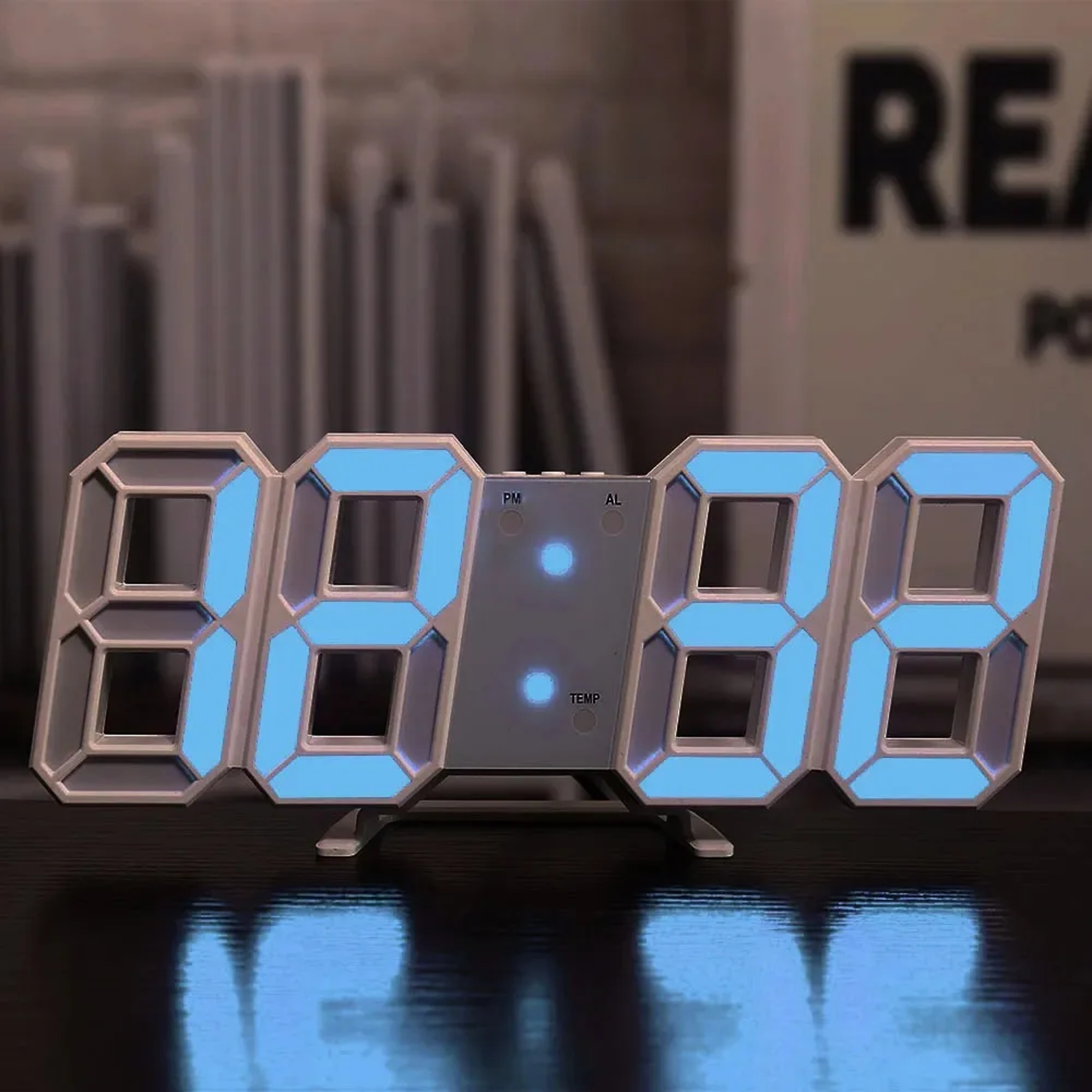 Modern Digital Wall Clock LED Desk Clock With Alarm Temperature Display For Bedroom Living Room Off 2