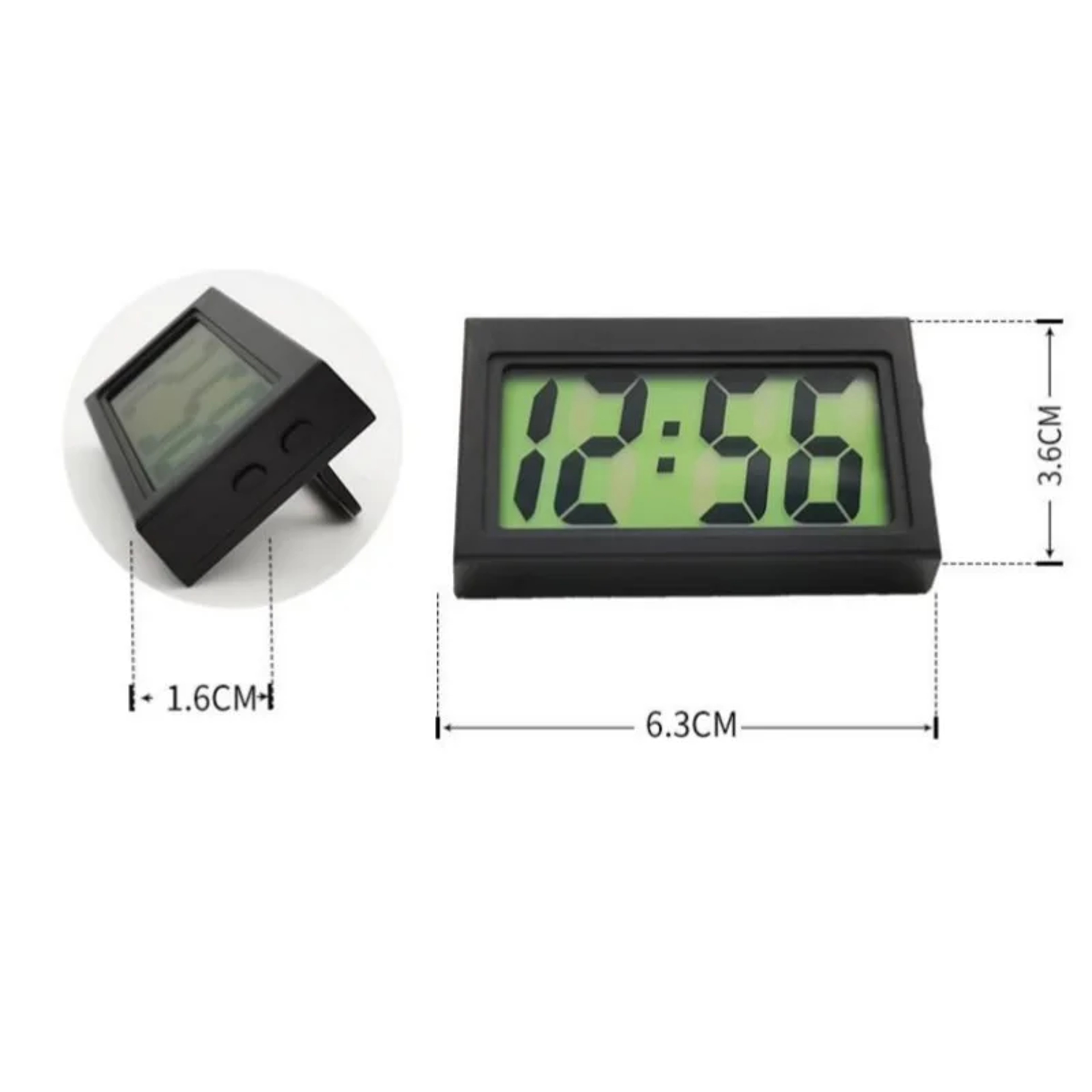 Mini Desk Clock Portable Travel Clock LCD Digital Battery Powered Table Clock With Date Display 7