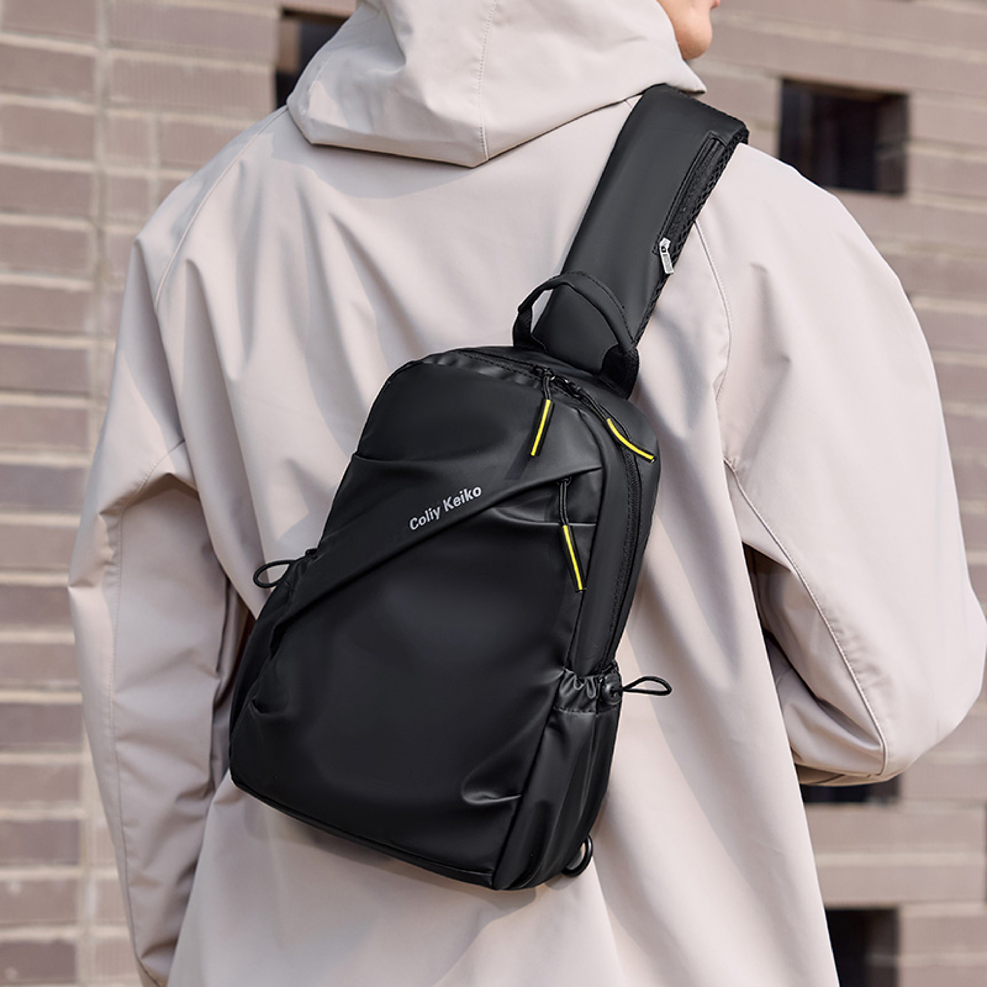 Minimalist Waterproof Chest Bag Men Crossbody Shoulder Bag Travel Sling Backpack 0