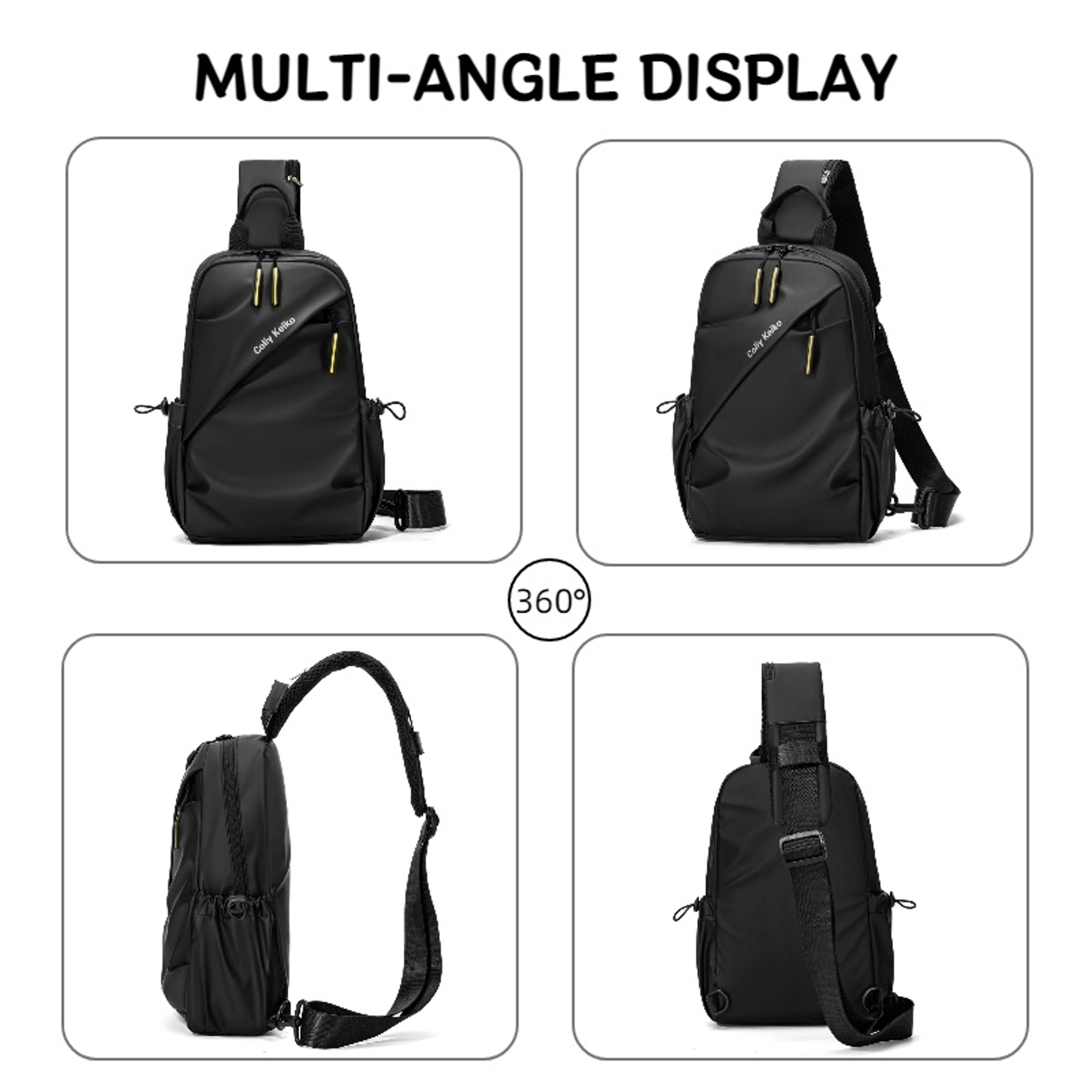 Minimalist Waterproof Chest Bag Men Crossbody Shoulder Bag Travel Sling Backpack 7