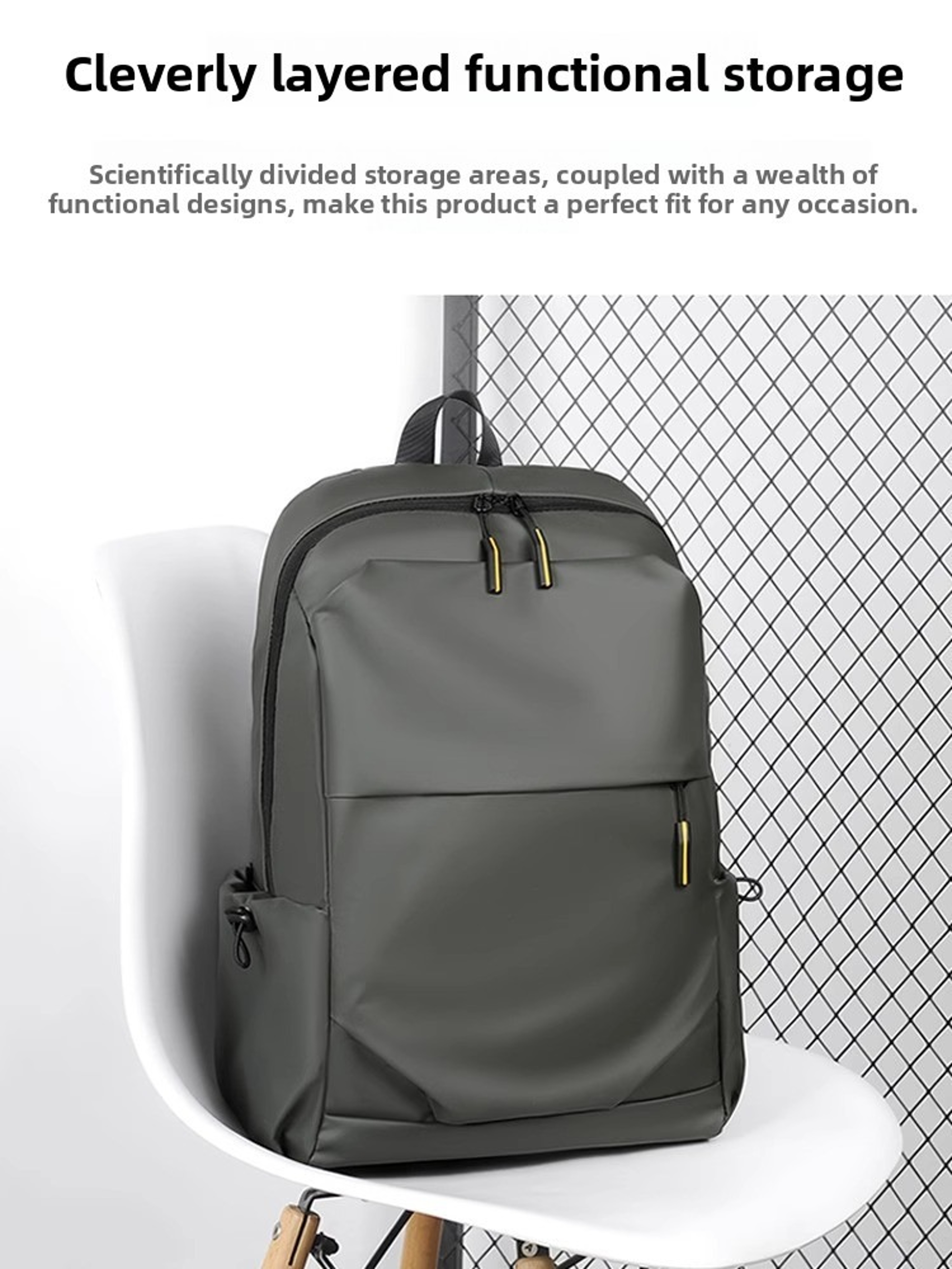 Business Laptop Backpack Large Capacity Travel Work Bag For Men 4