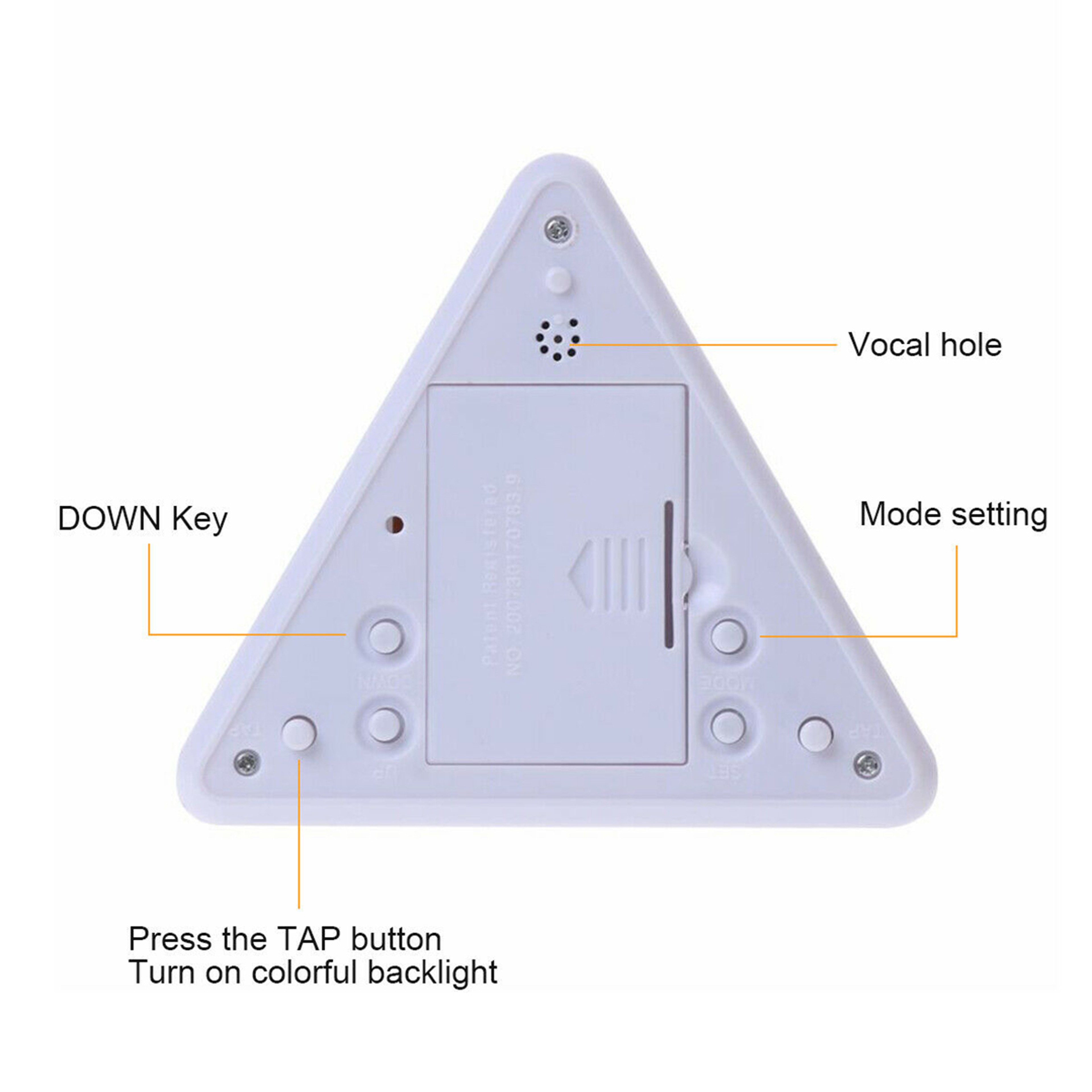 Color LED Digital Alarm Clock Pyramid Night Light Snooze Desk Clock 2
