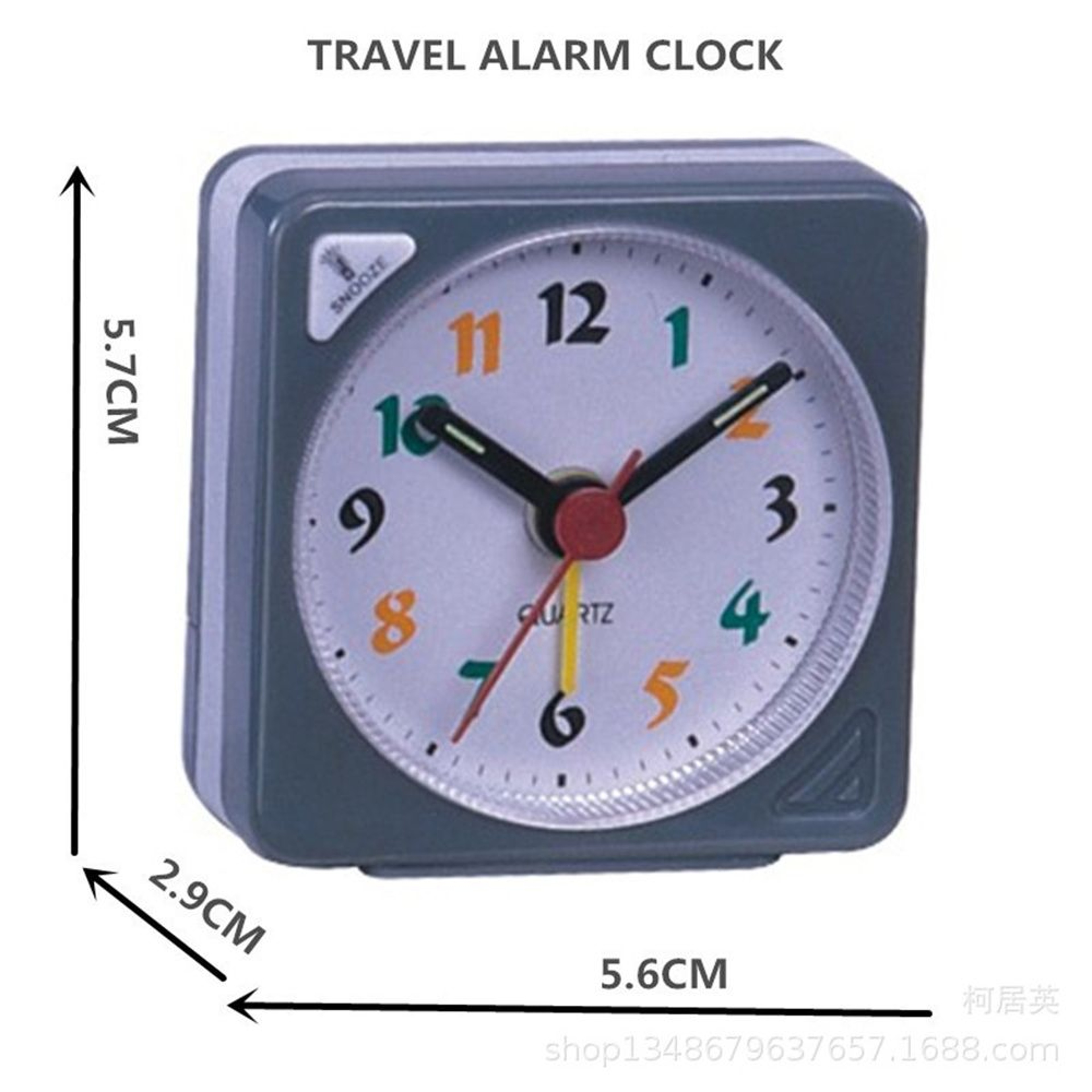 Silent No Tick Battery Operated Alarm Clock Bedside Number Clock Home Decor 5