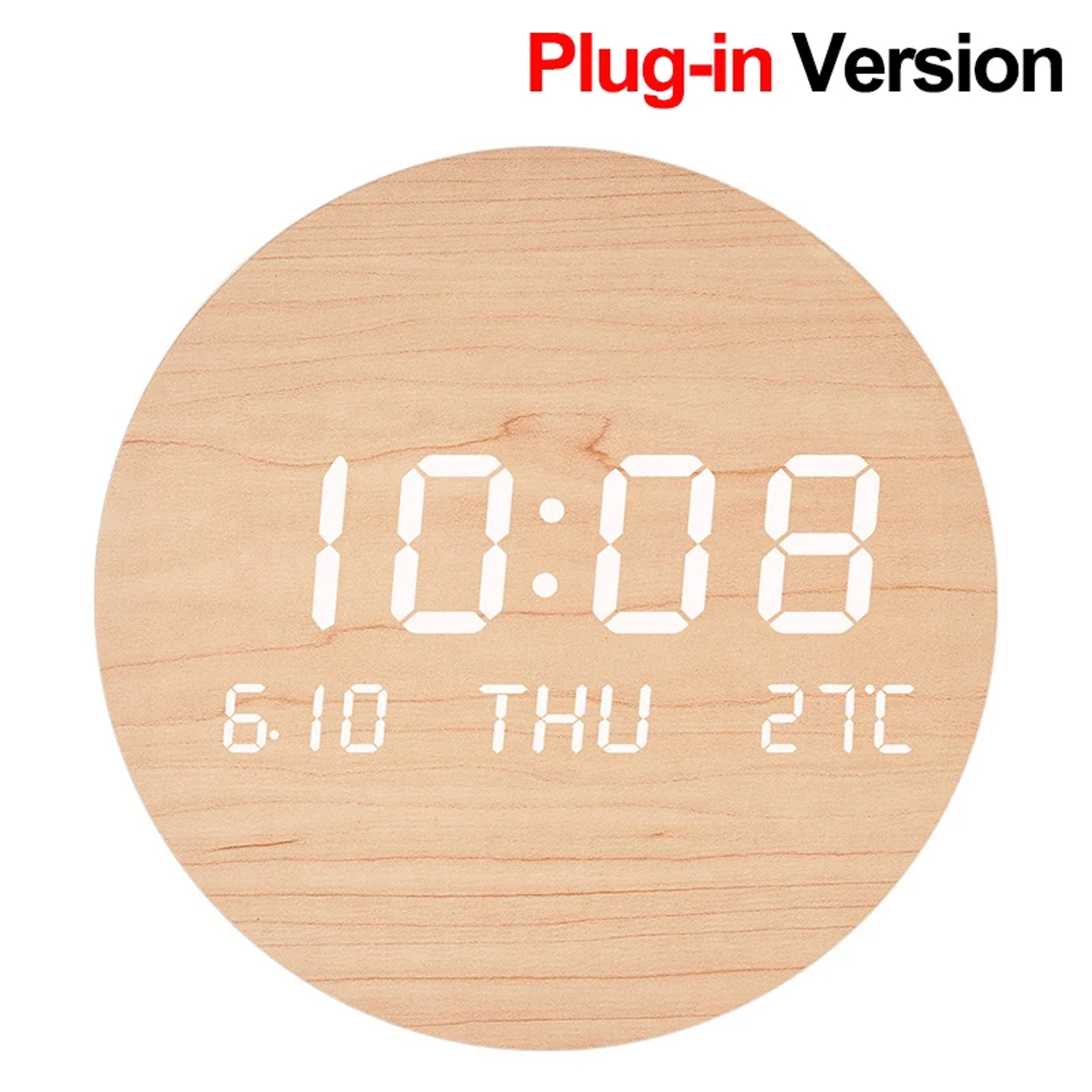 LED Digital Wall Clock Temperature Display Smart Modern Wall Clock For Home Bedroom 4