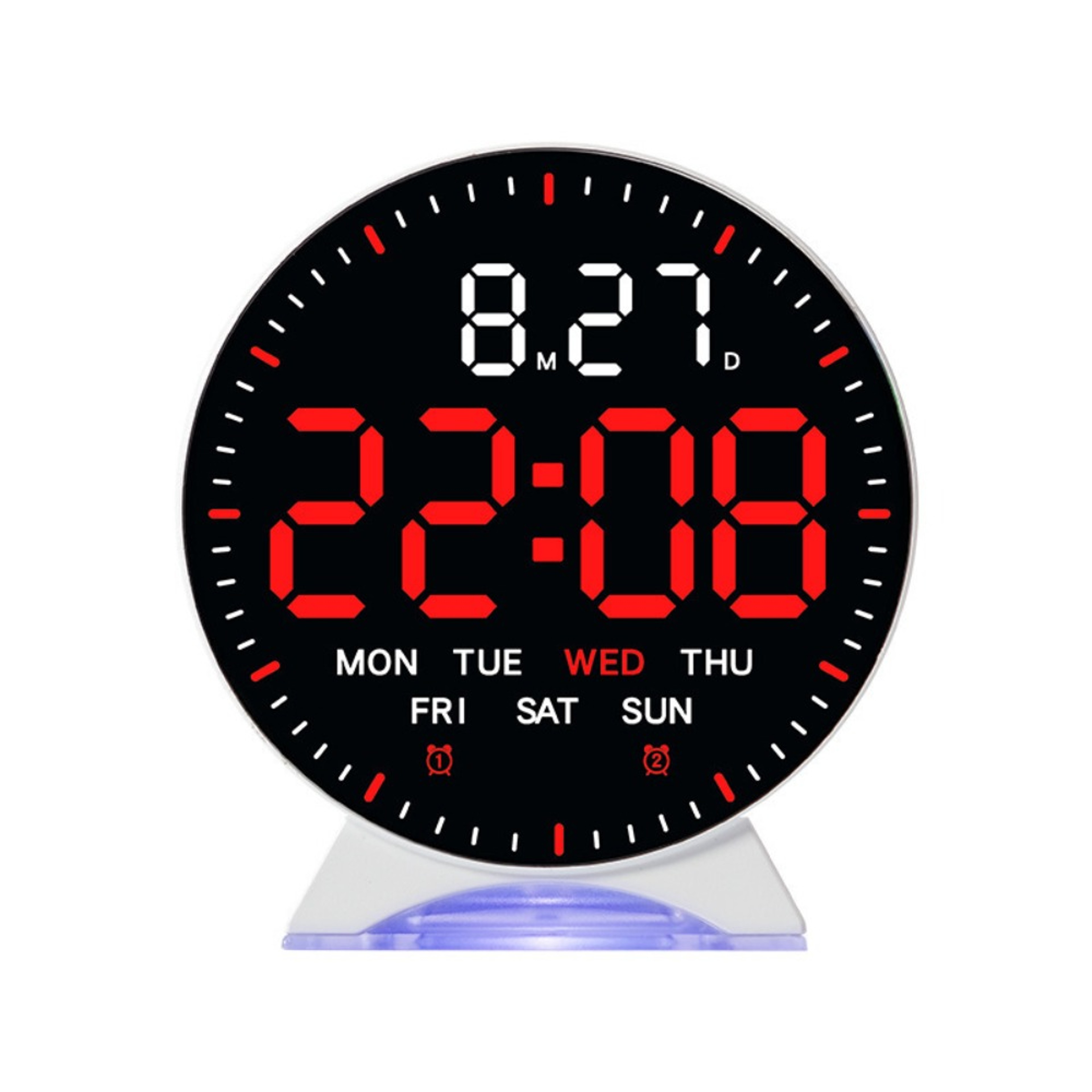 LED Digital Alarm Clock With Date And Week Display Adjustable Brightness Electronic Desk Clock 0