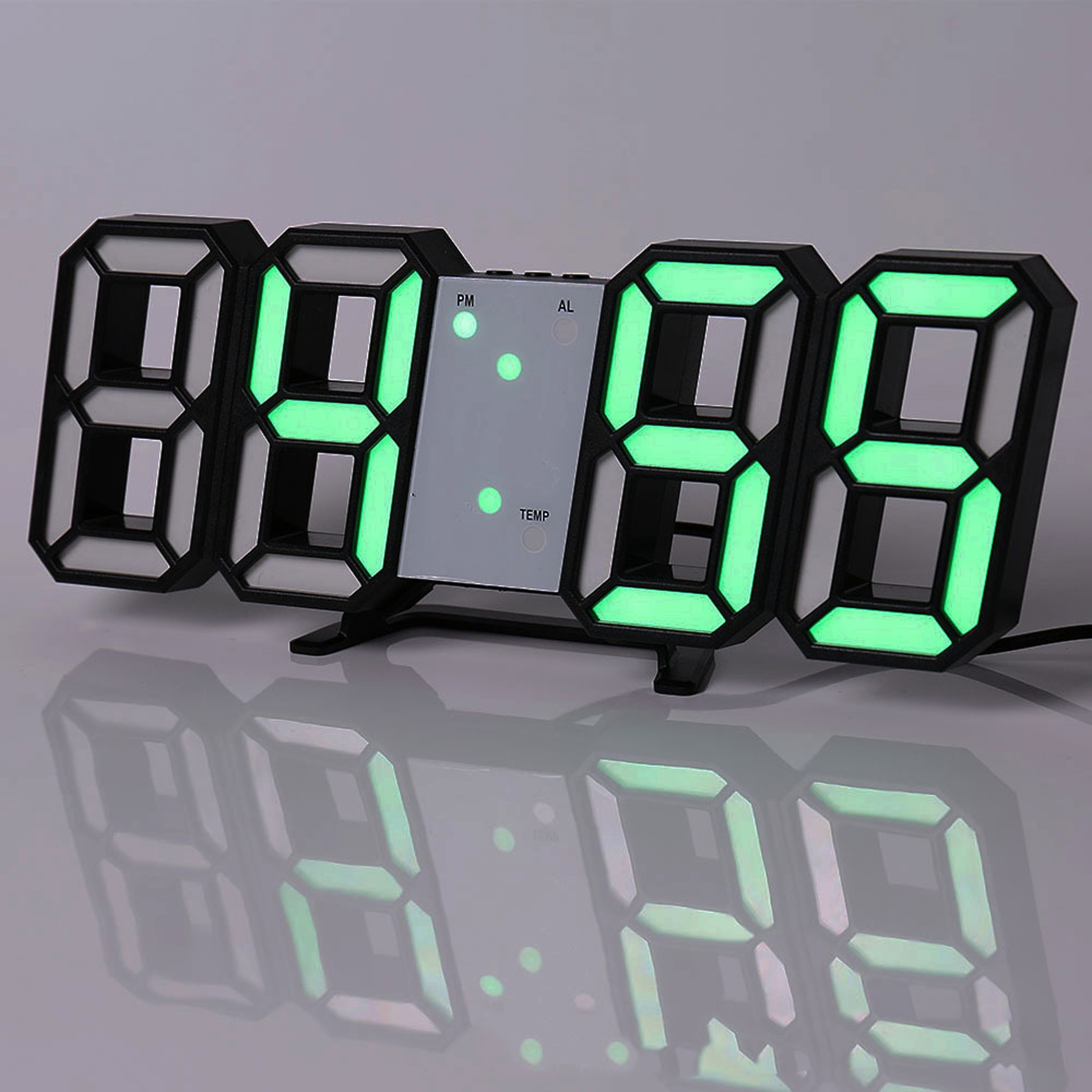 Digital Wall Clock LED Wall Clock Digital Alarm Clock Bedroom Decor Clock Remote Control Clock 13