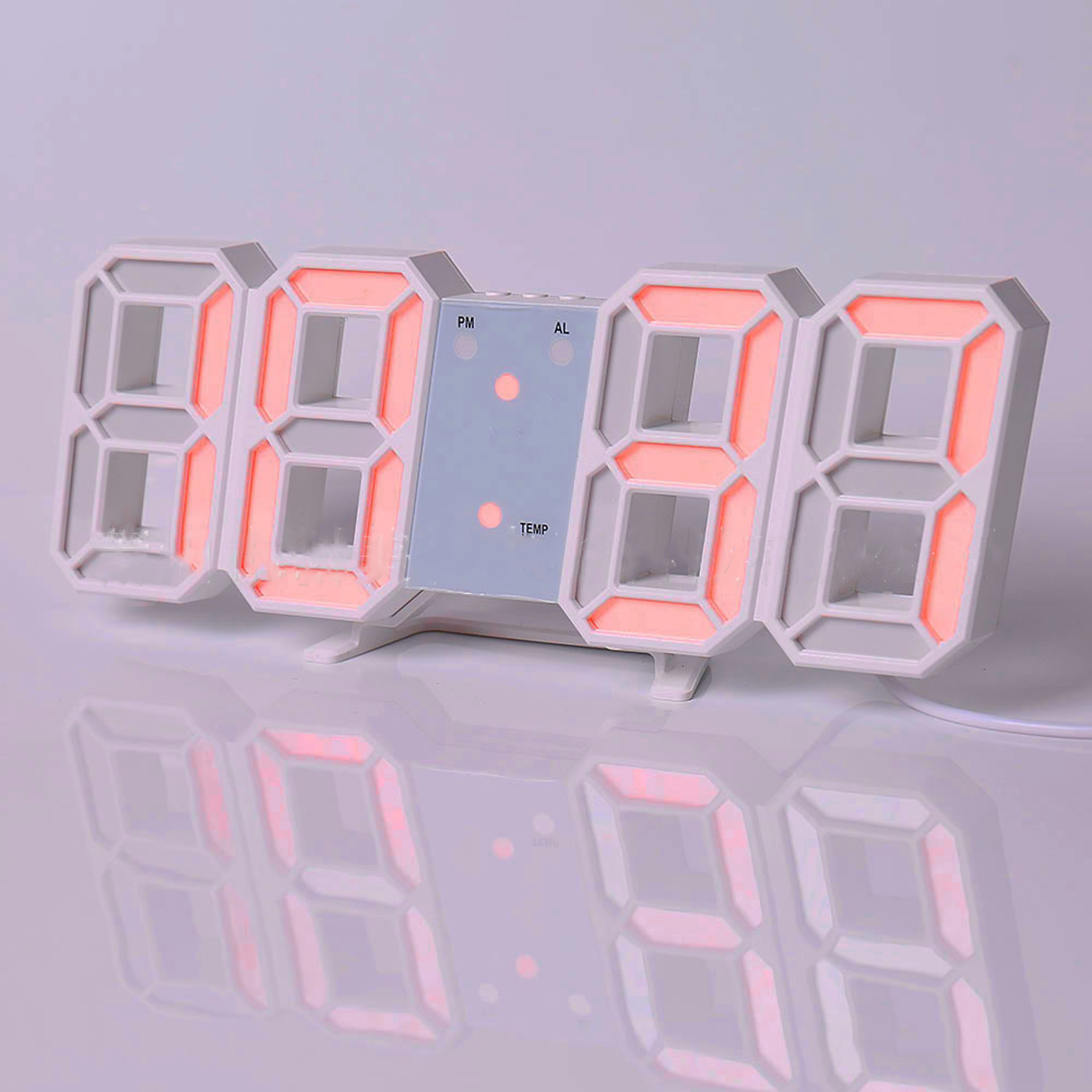 Digital Wall Clock LED Wall Clock Digital Alarm Clock Bedroom Decor Clock Remote Control Clock 10
