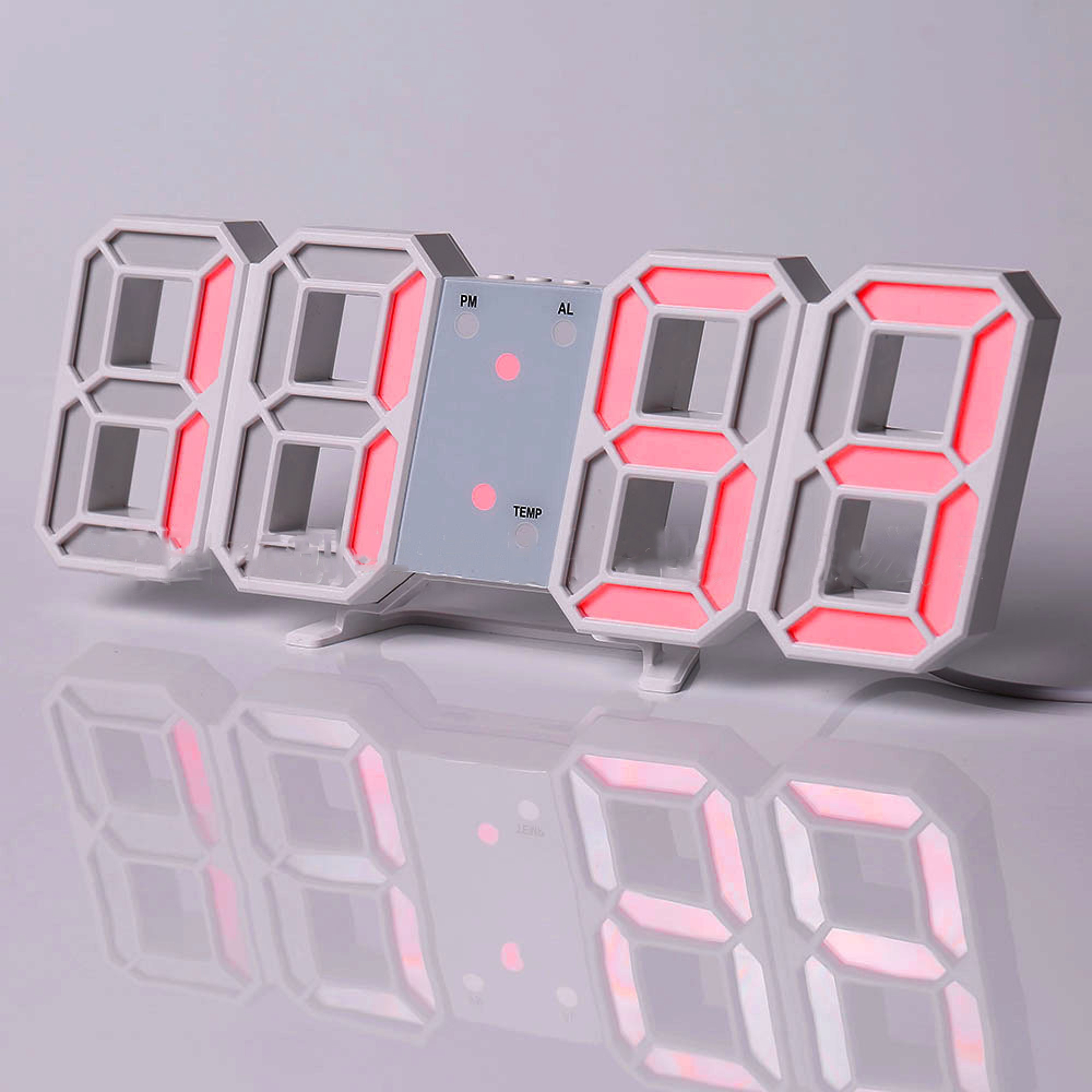 Digital Wall Clock LED Wall Clock Digital Alarm Clock Bedroom Decor Clock Remote Control Clock 11