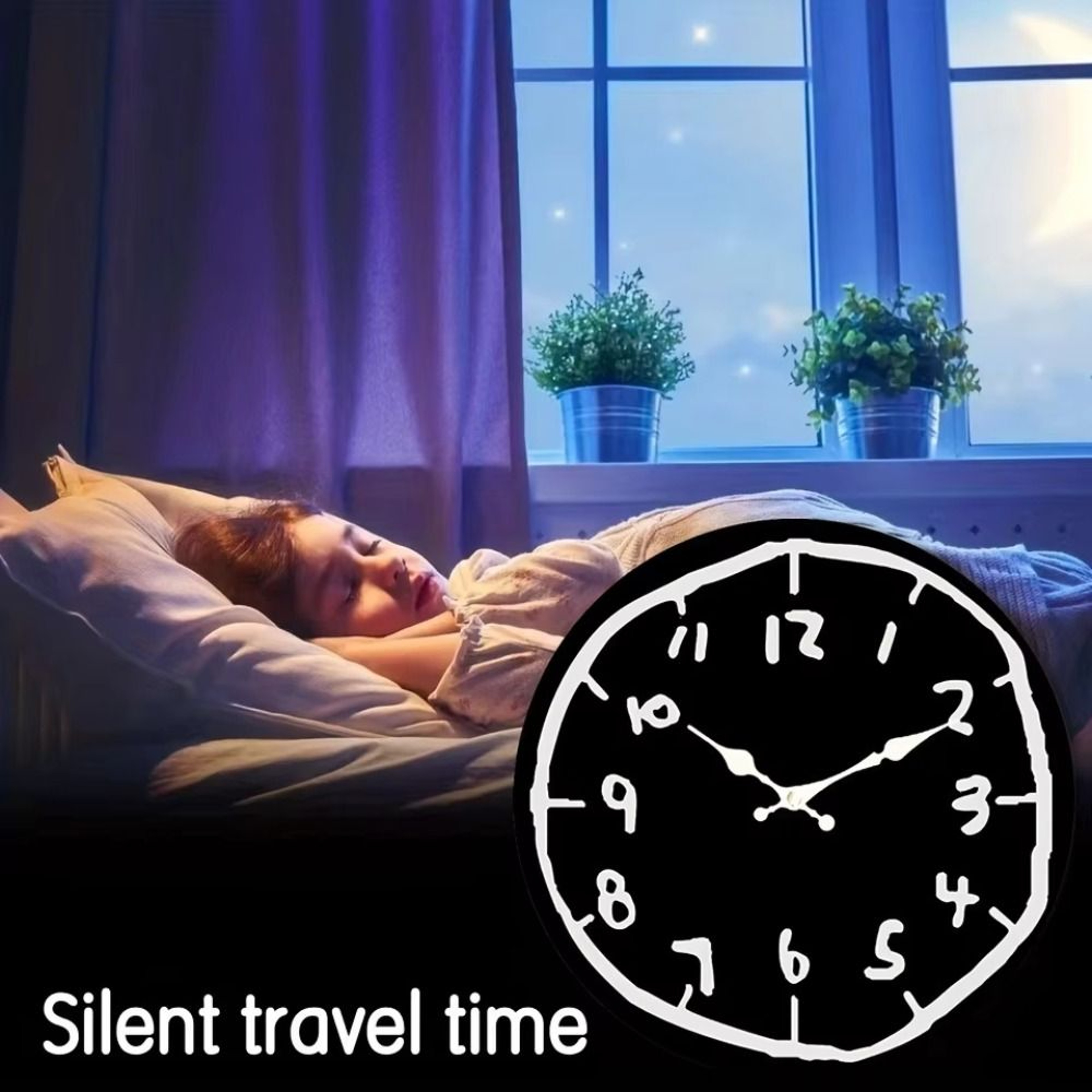 Digital Wall Clock Cartoon Design Silent Round Hanging Clock For Home Decor 6