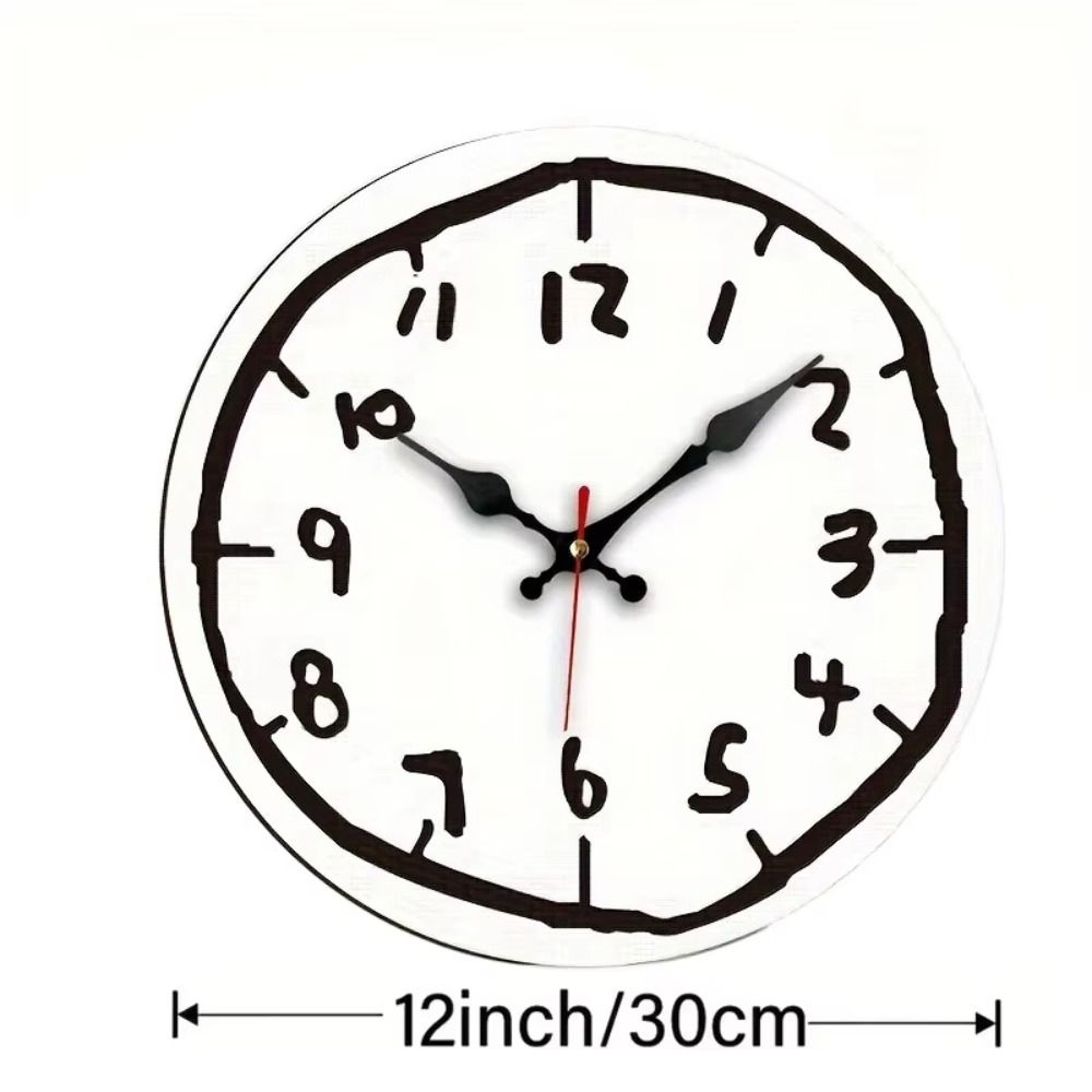 Digital Wall Clock Cartoon Design Silent Round Hanging Clock For Home Decor 8