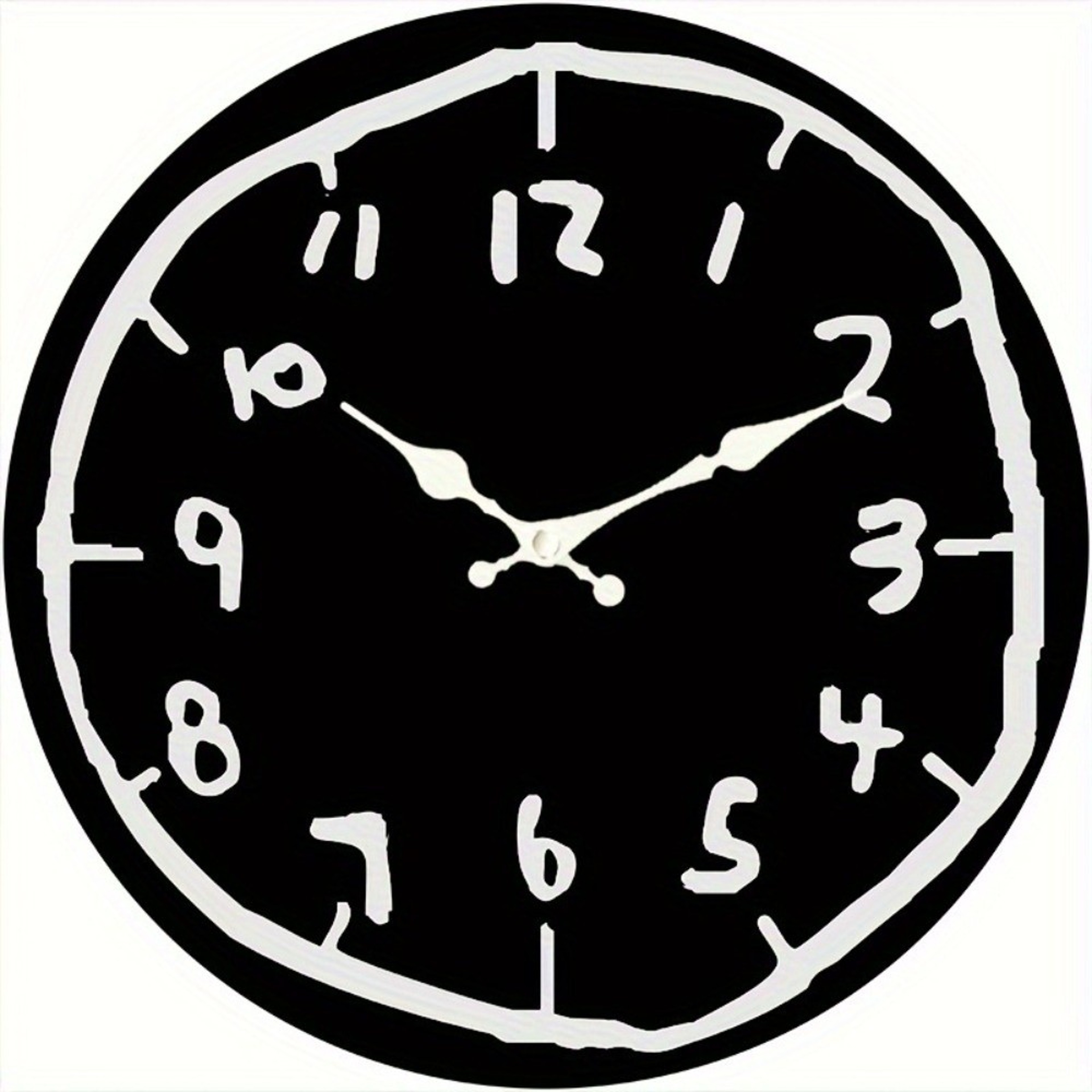 Digital Wall Clock Cartoon Design Silent Round Hanging Clock For Home Decor 2