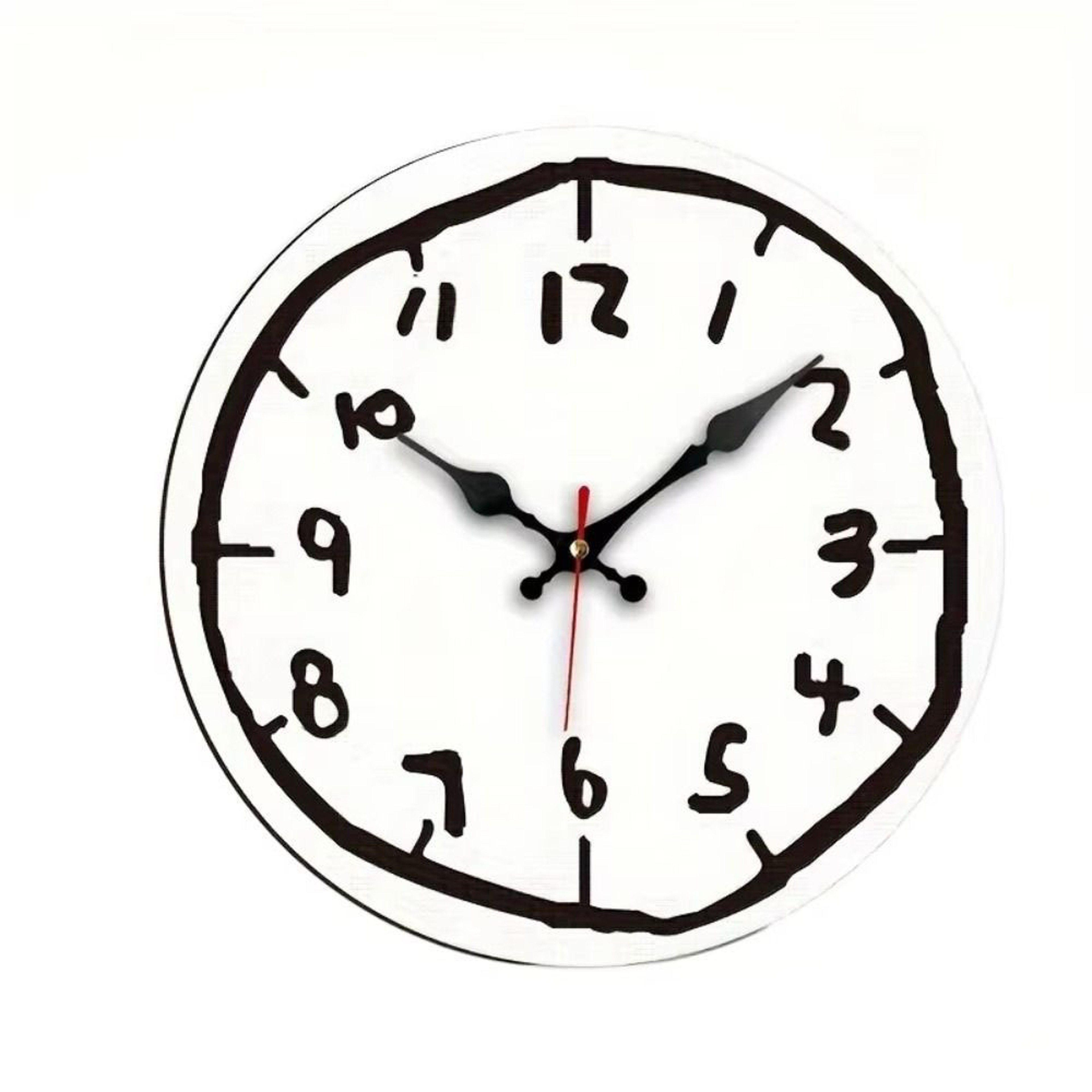 Digital Wall Clock Cartoon Design Silent Round Hanging Clock For Home Decor 3