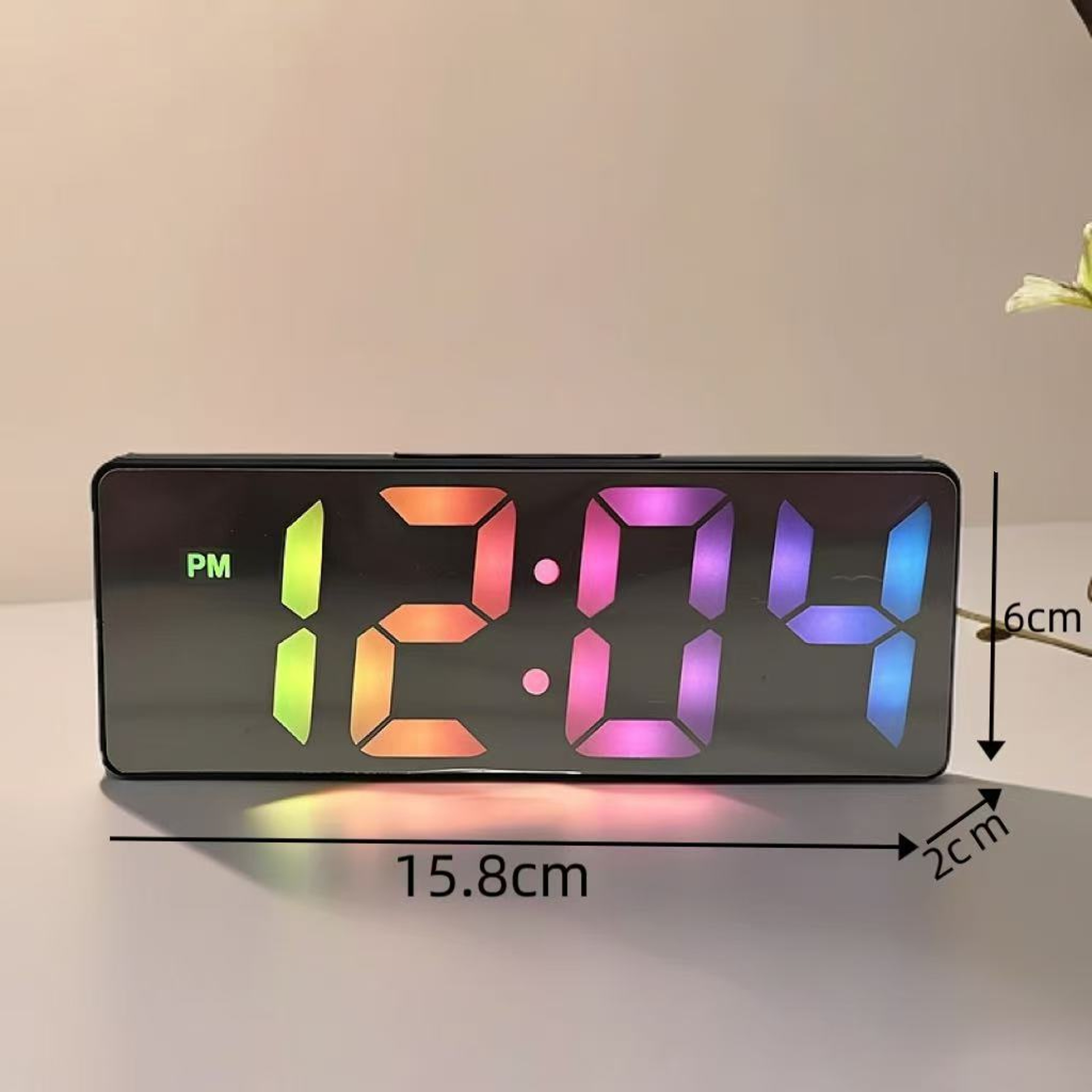 Digital Clock LED Wake Up Light Alarm Clock With Temperature Display 2