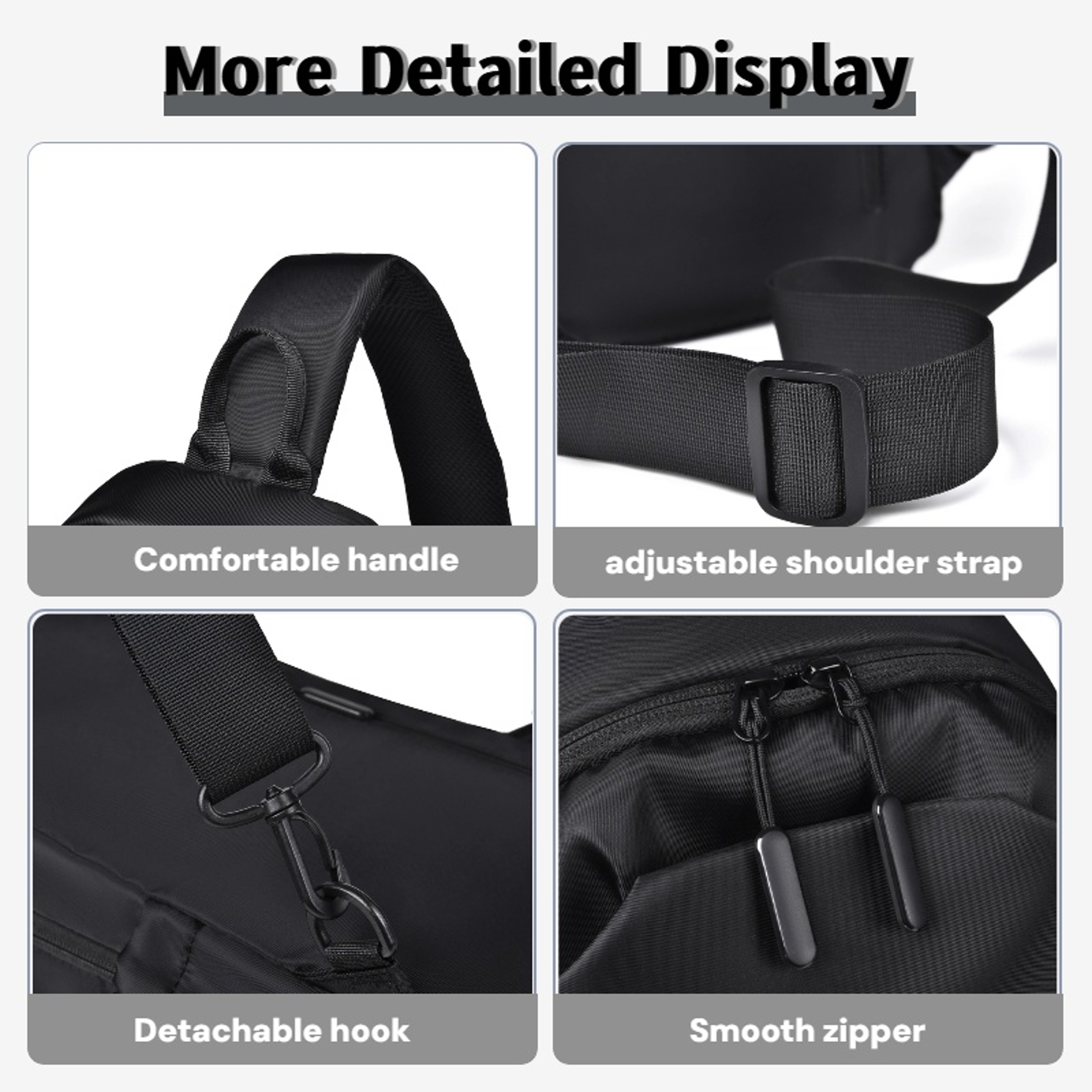 Business Travel Chest Bag For Men Lightweight Crossbody Sling Bag With Adjustable Strap 6