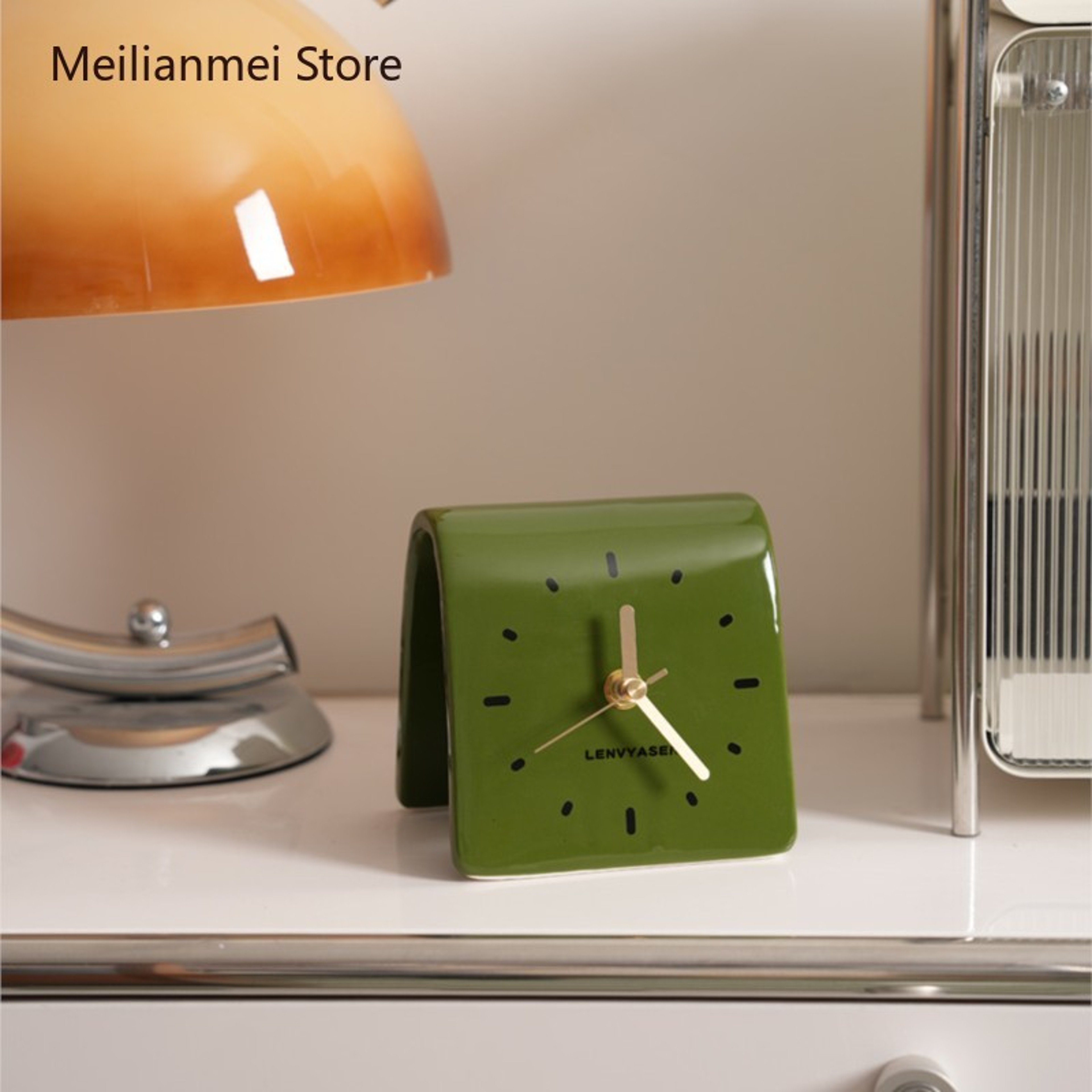 Modern Ceramic Desk Clock Silent Table Clock For Bedroom Living Room Office Home Decor 10