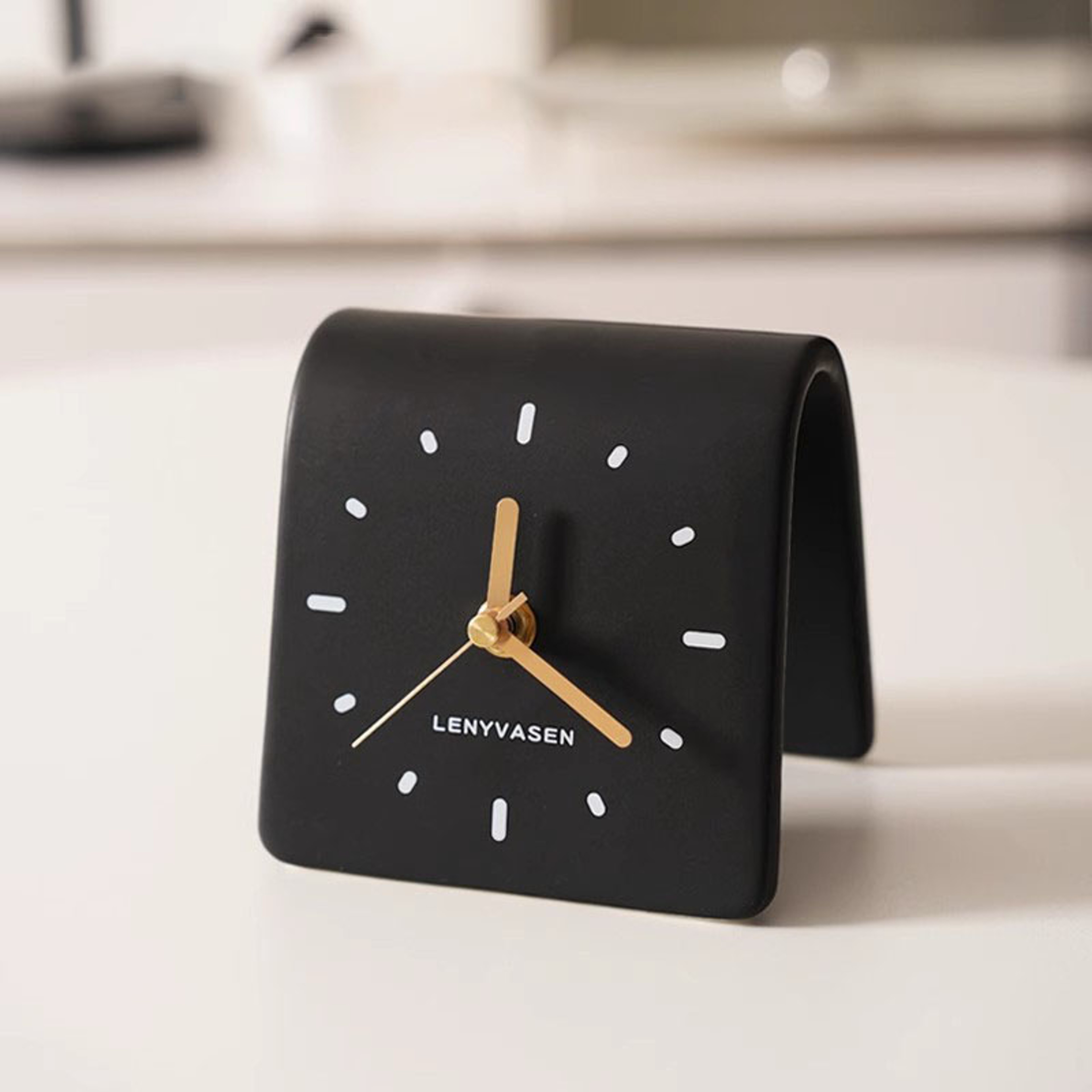 Modern Ceramic Desk Clock Silent Table Clock For Bedroom Living Room Office Home Decor 7