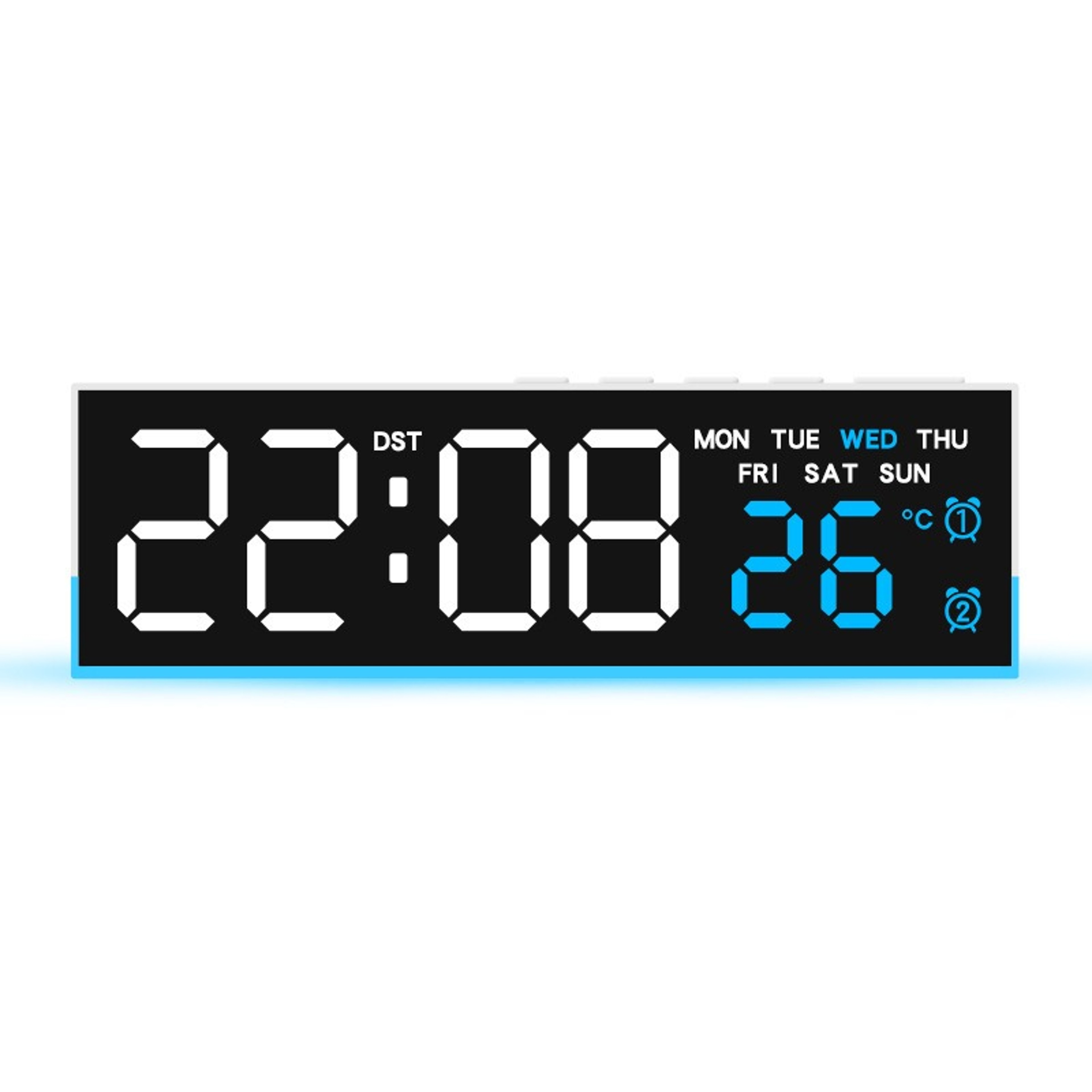 Smart LED Digital Alarm Clock With Ambient Light Temperature Display And Bedside Night Light 1