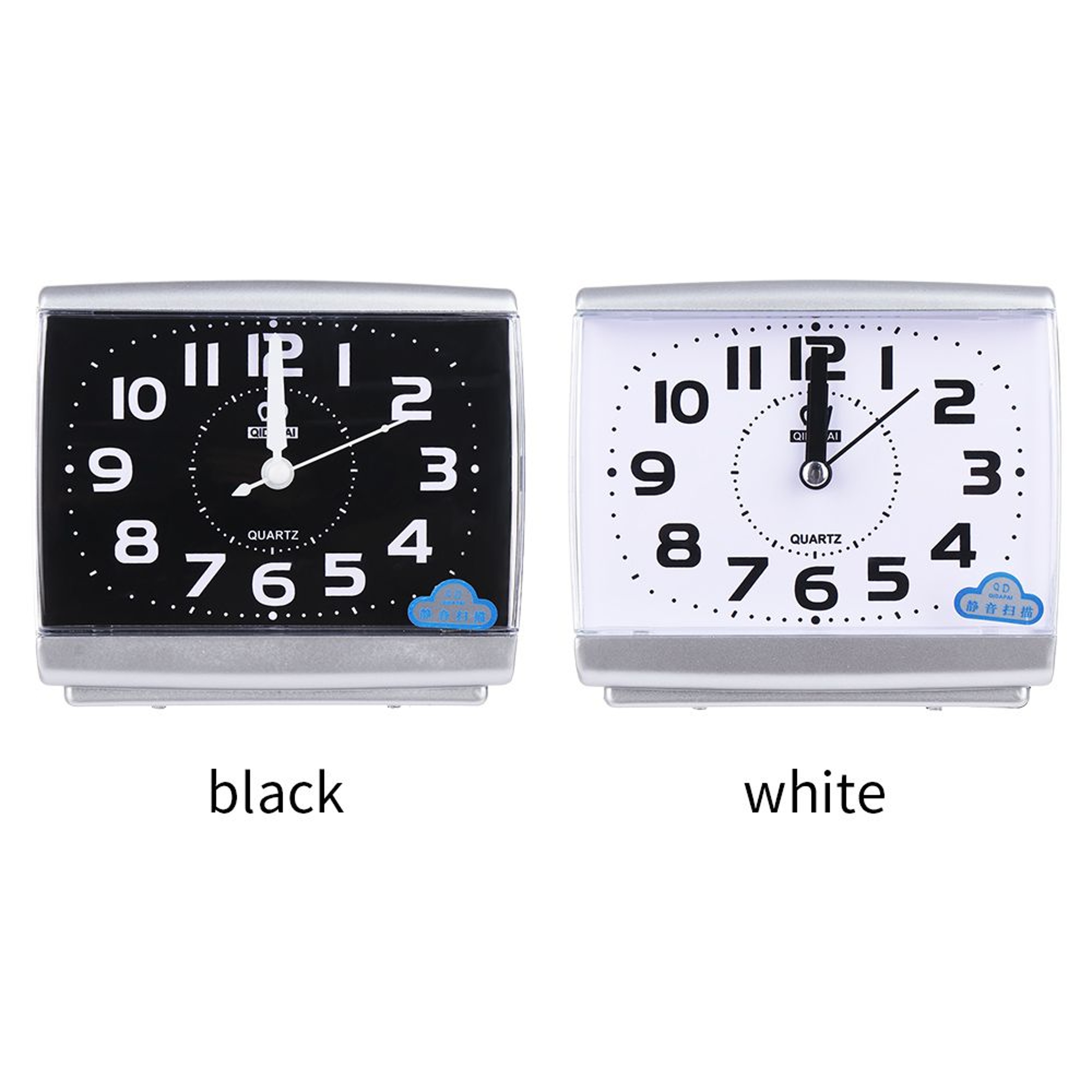 Large Number Quartz Alarm Clock Silent Bedside Alarm Clock For Bedroom Desk And Home Decor 6