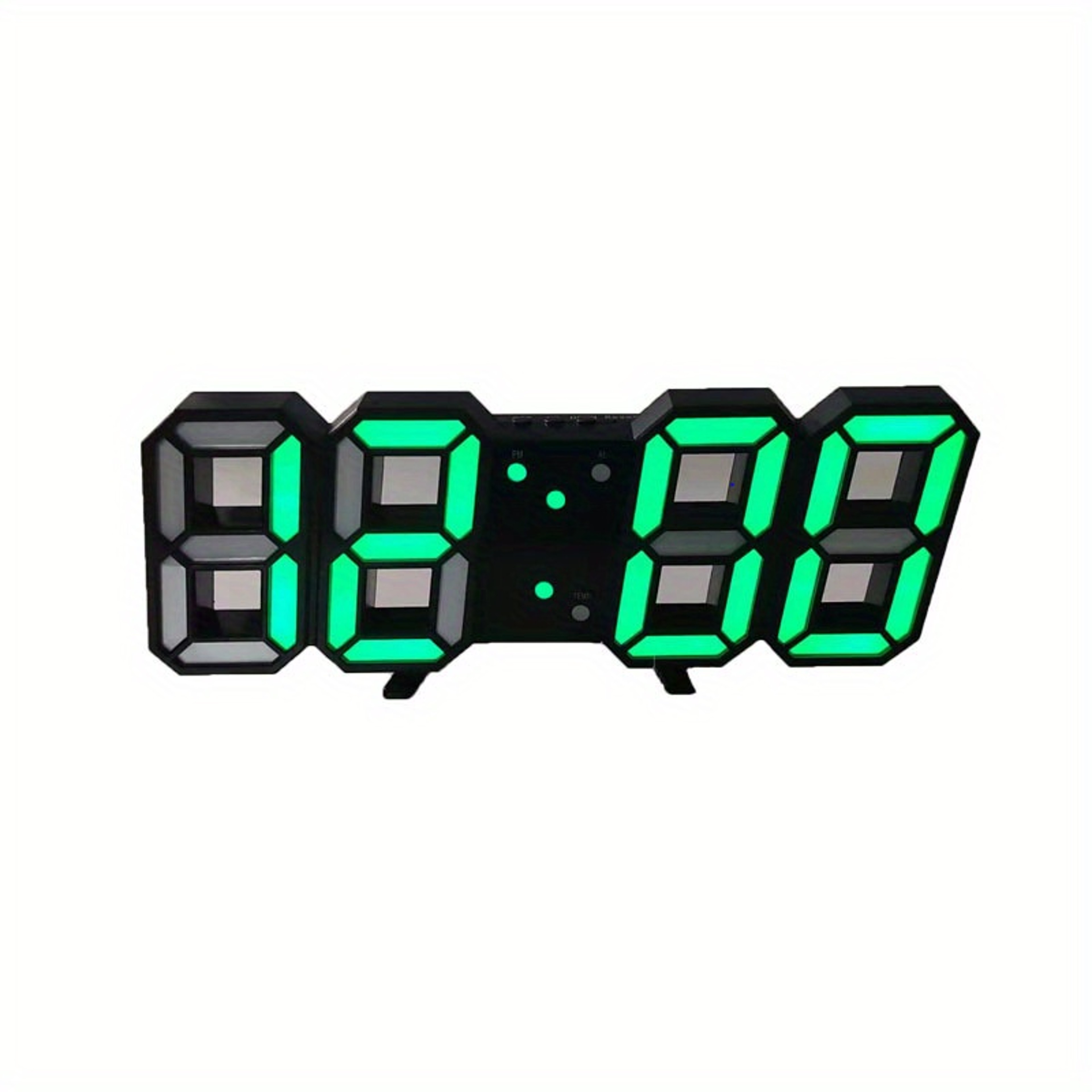Modern Digital Wall Clock LED Alarm Clock USB Powered Clock With Time Date Temperature Display 7
