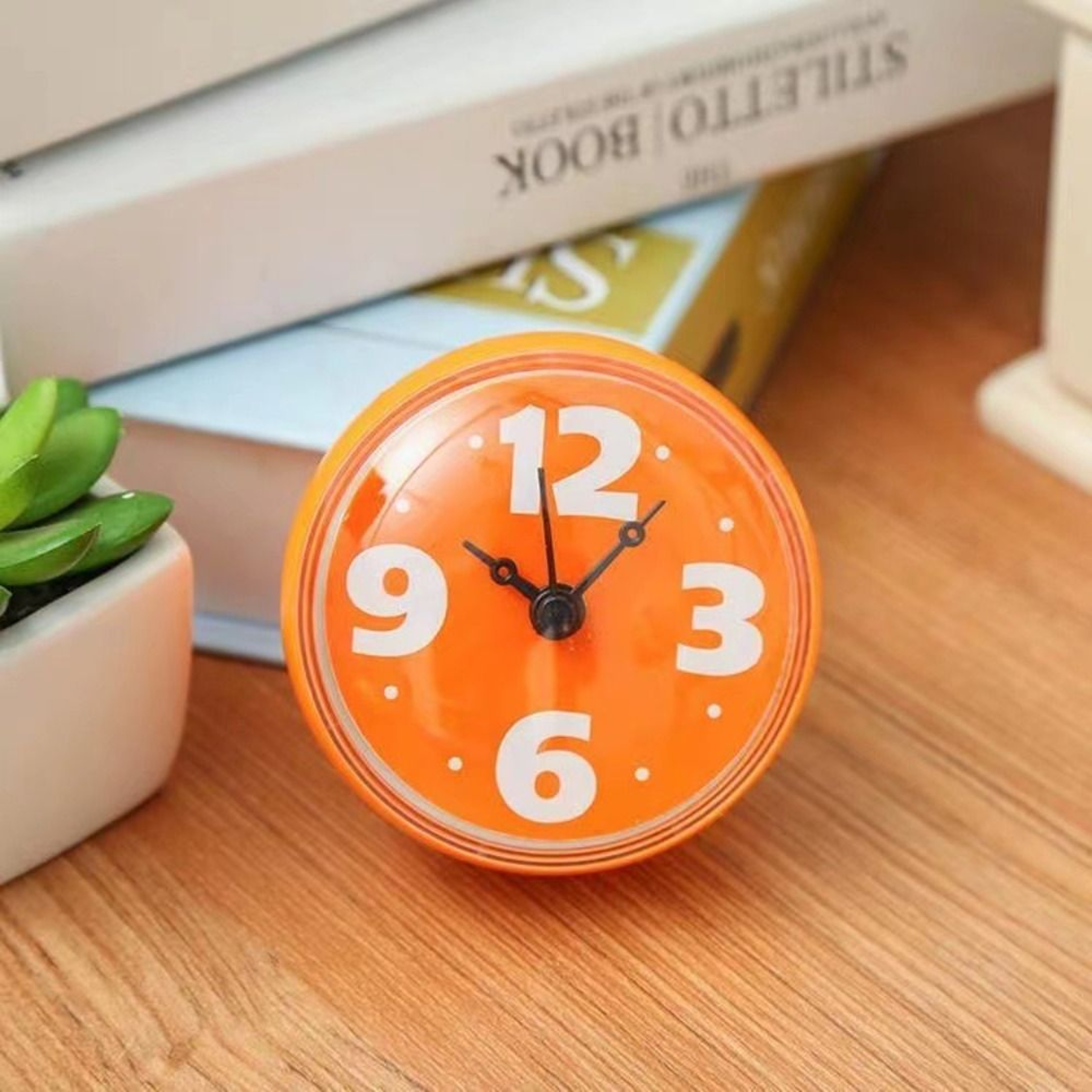 Shower Clock Bathroom Wall Clock Suction Cup Anti Fog Alarm Clock 4