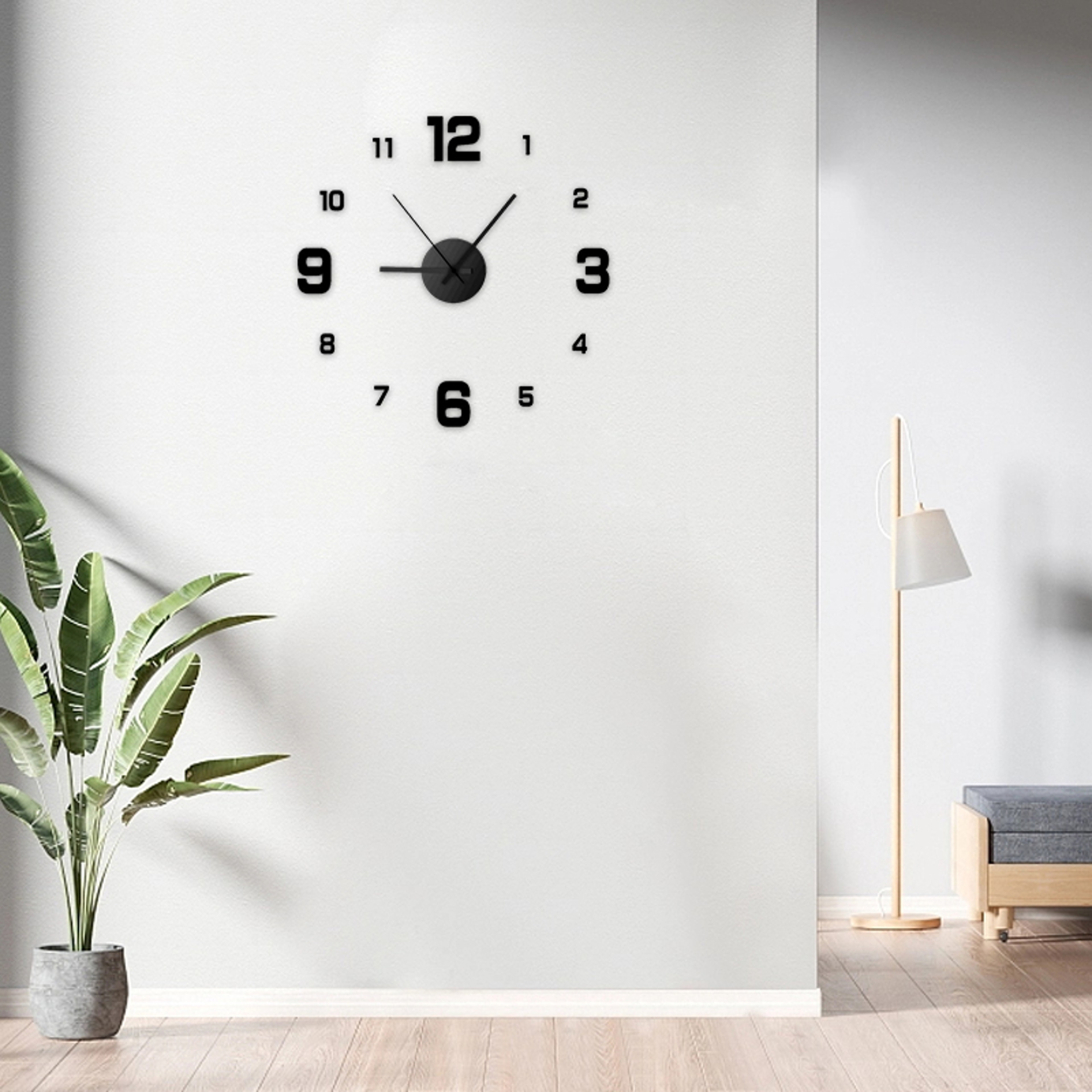Creative Frameless DIY Wall Clock Silent Wall Decor Clock Modern Home Office Decoration 6