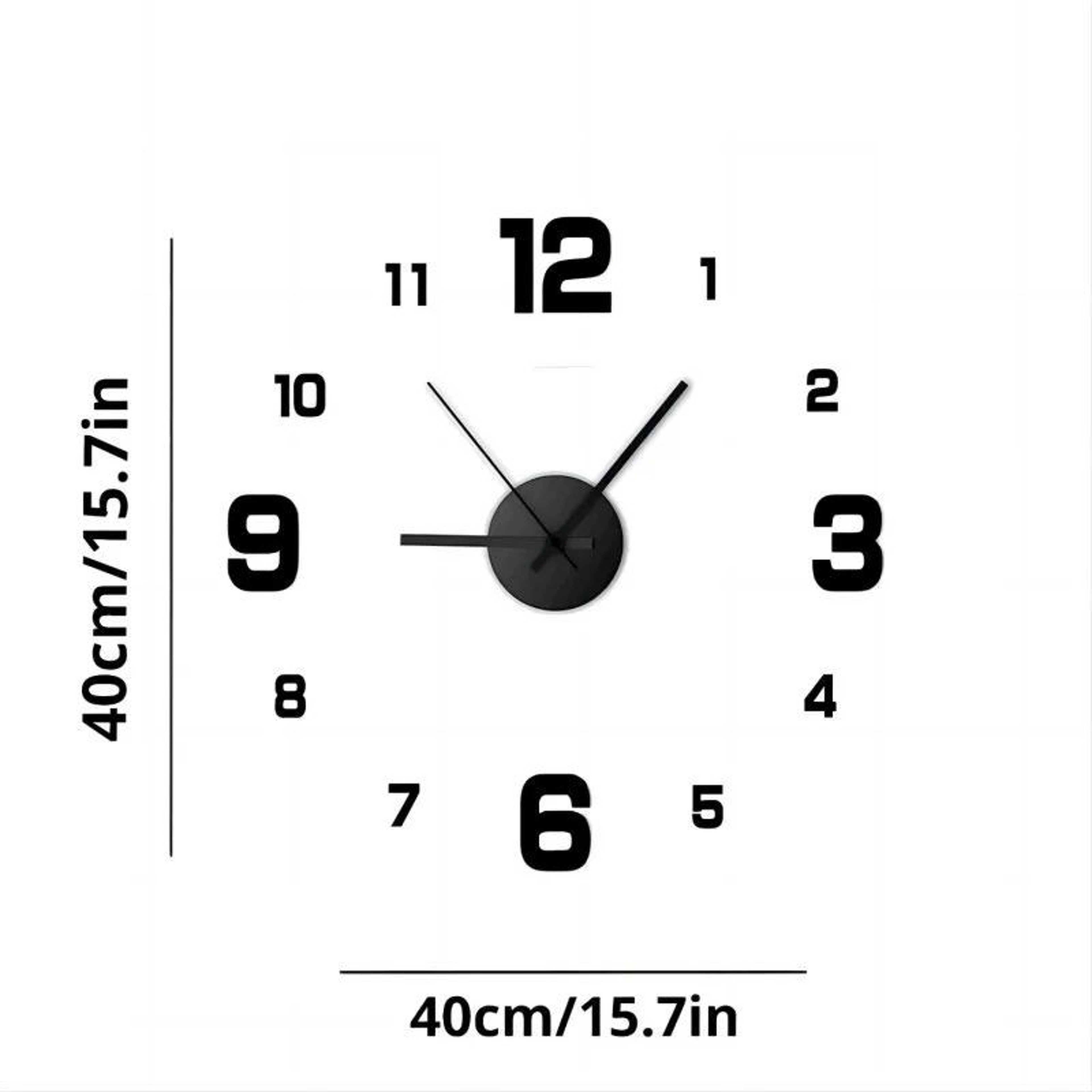 Creative Frameless DIY Wall Clock Silent Wall Decor Clock Modern Home Office Decoration 8