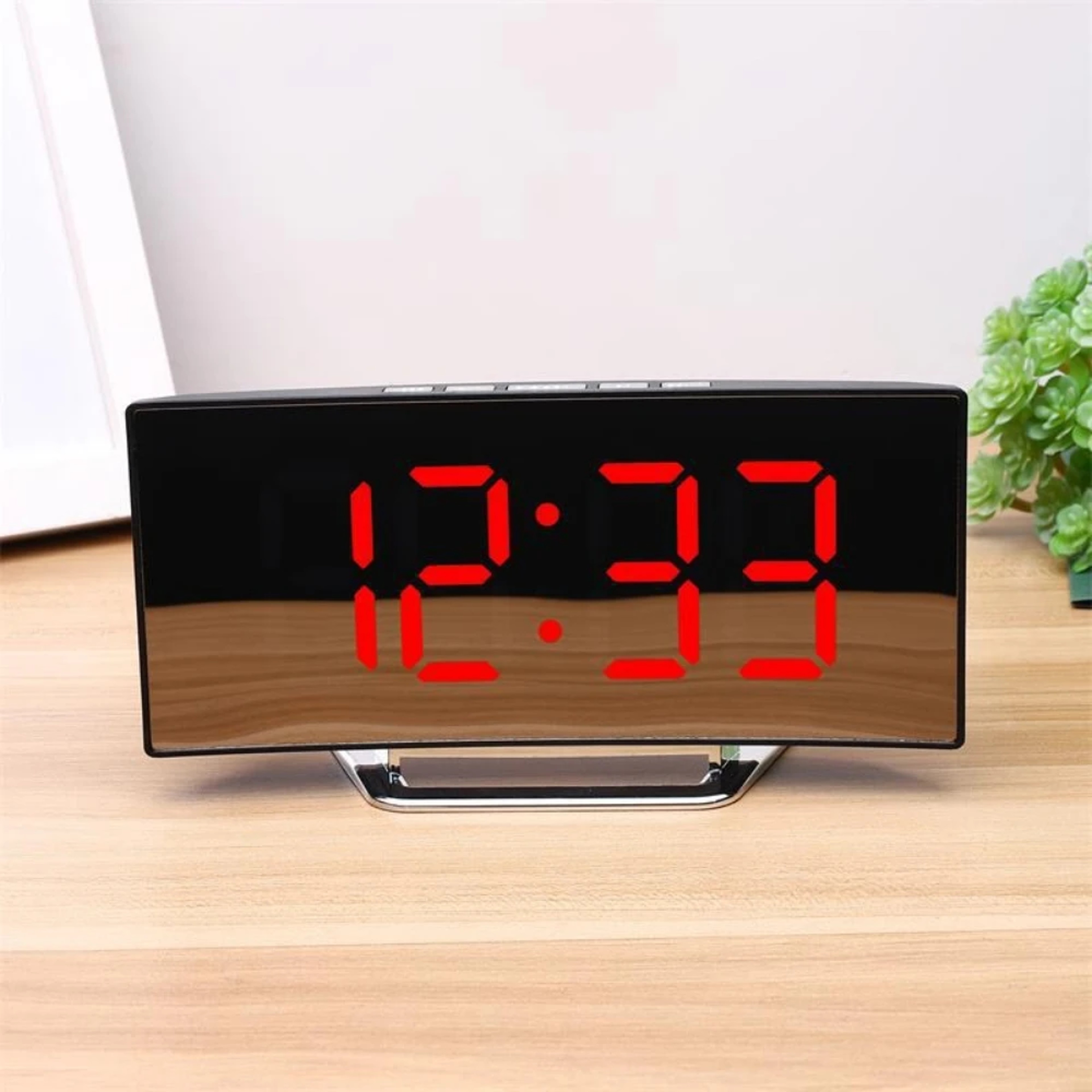 Smart LED Digital Alarm Clock For Bedroom Bedside Desk With Bright Display And Modern Home Decor 4