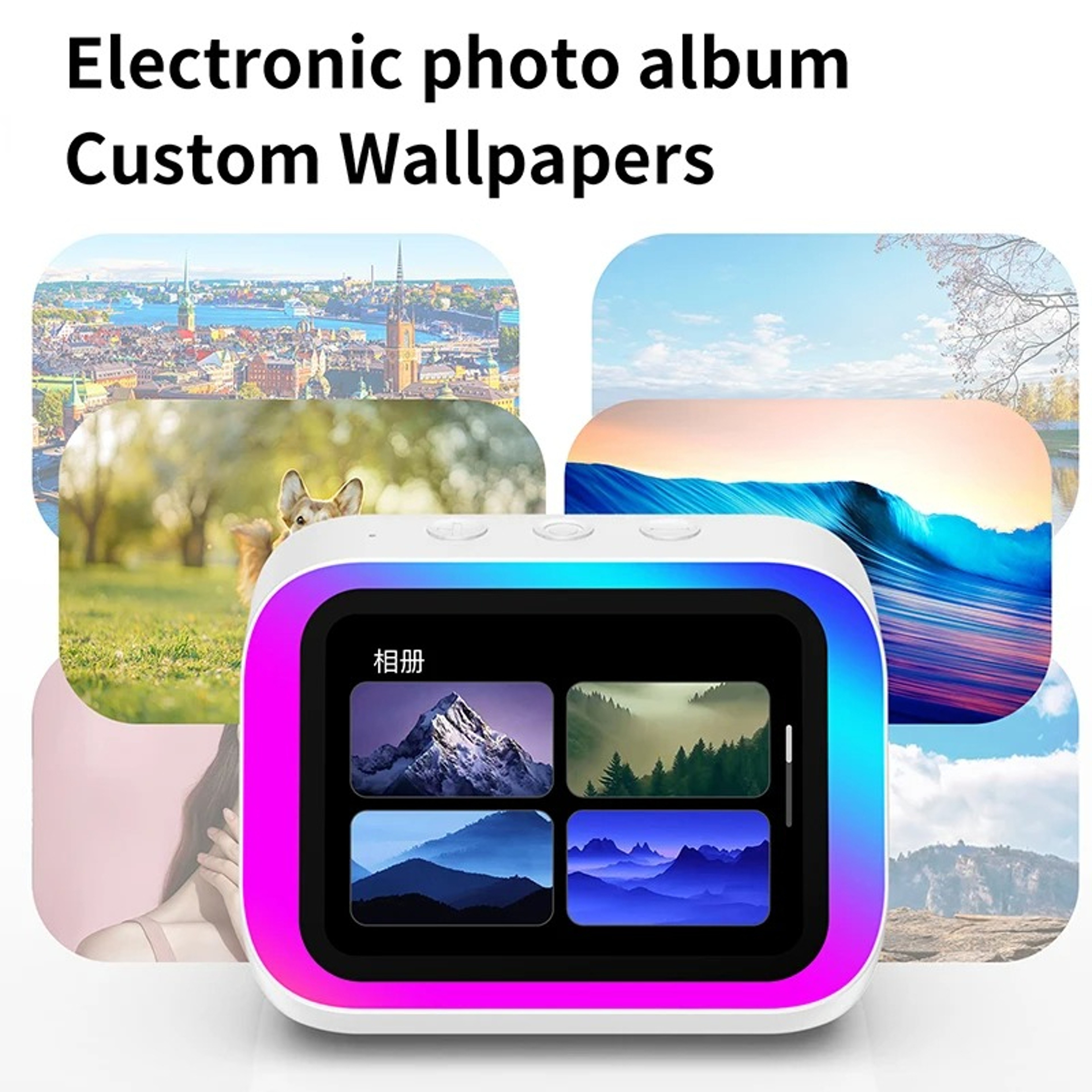 Smart Bluetooth Alarm Clock Speaker With Weather Display Night Light And Digital Photo Frame 2