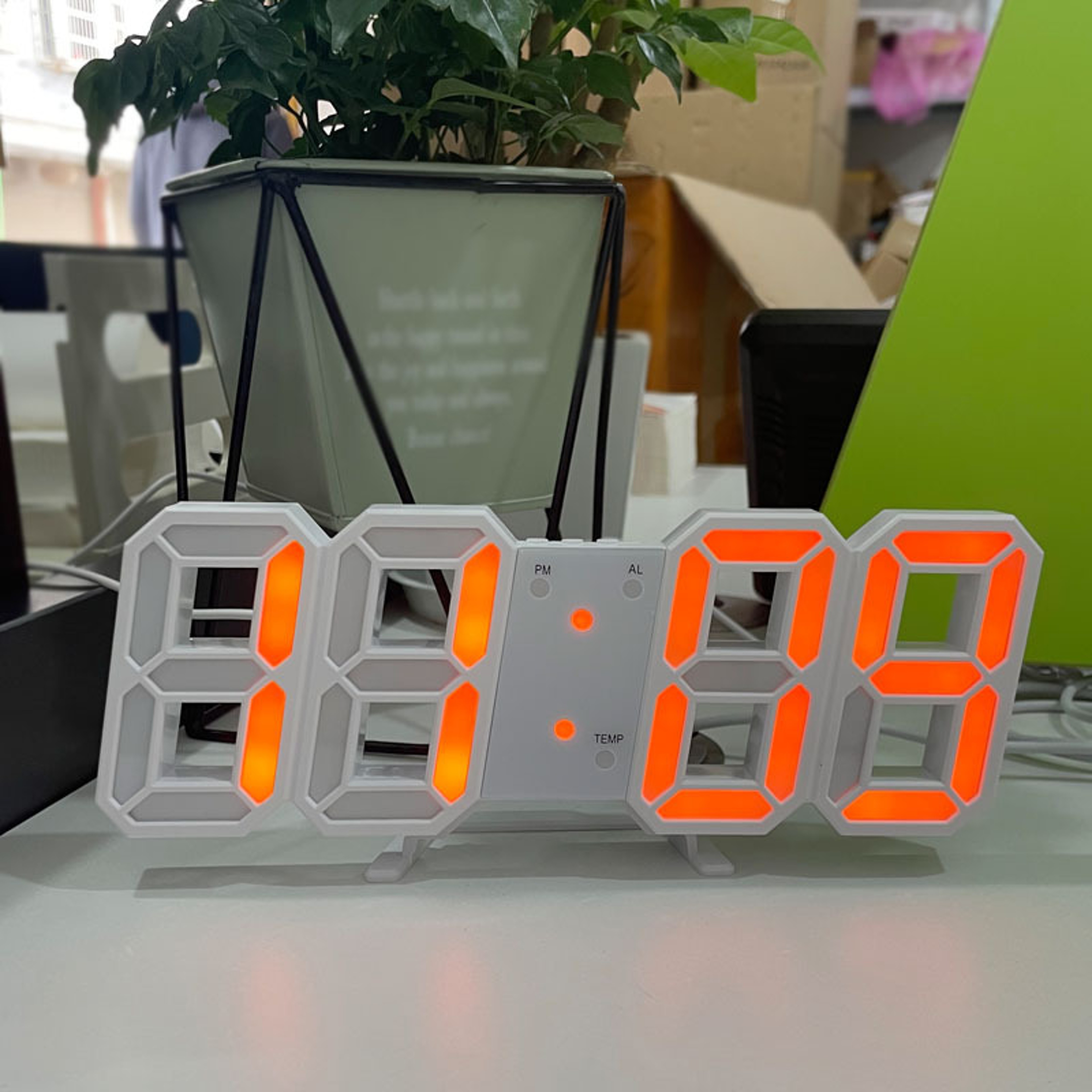 LED Wall Clock Digital Alarm Clock Modern Decorative Desktop And Wall Mounted Clock For Living Room 1