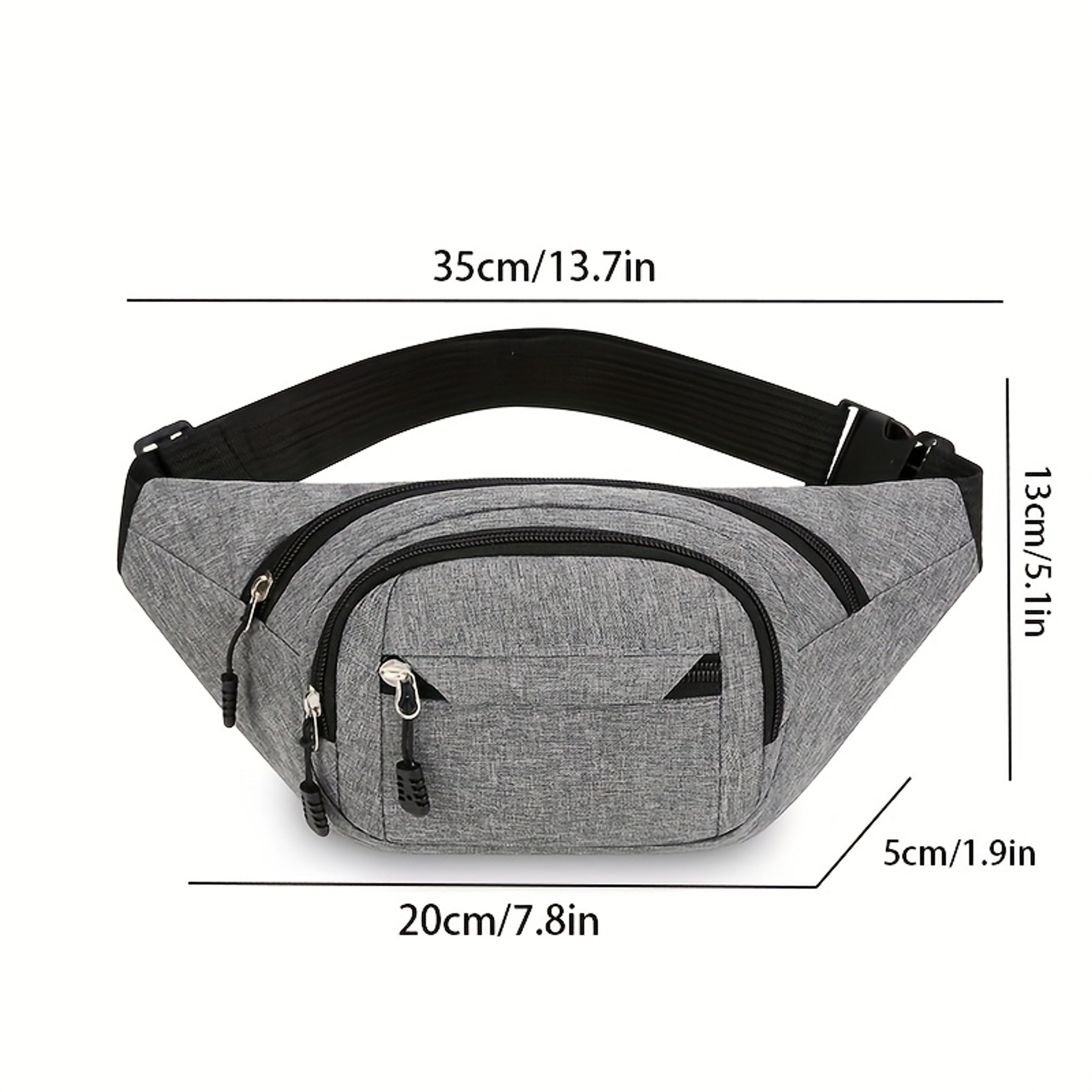 Adjustable Multi Pocket Shoulder Strap Bag Outdoor Travel Waist Pack 8