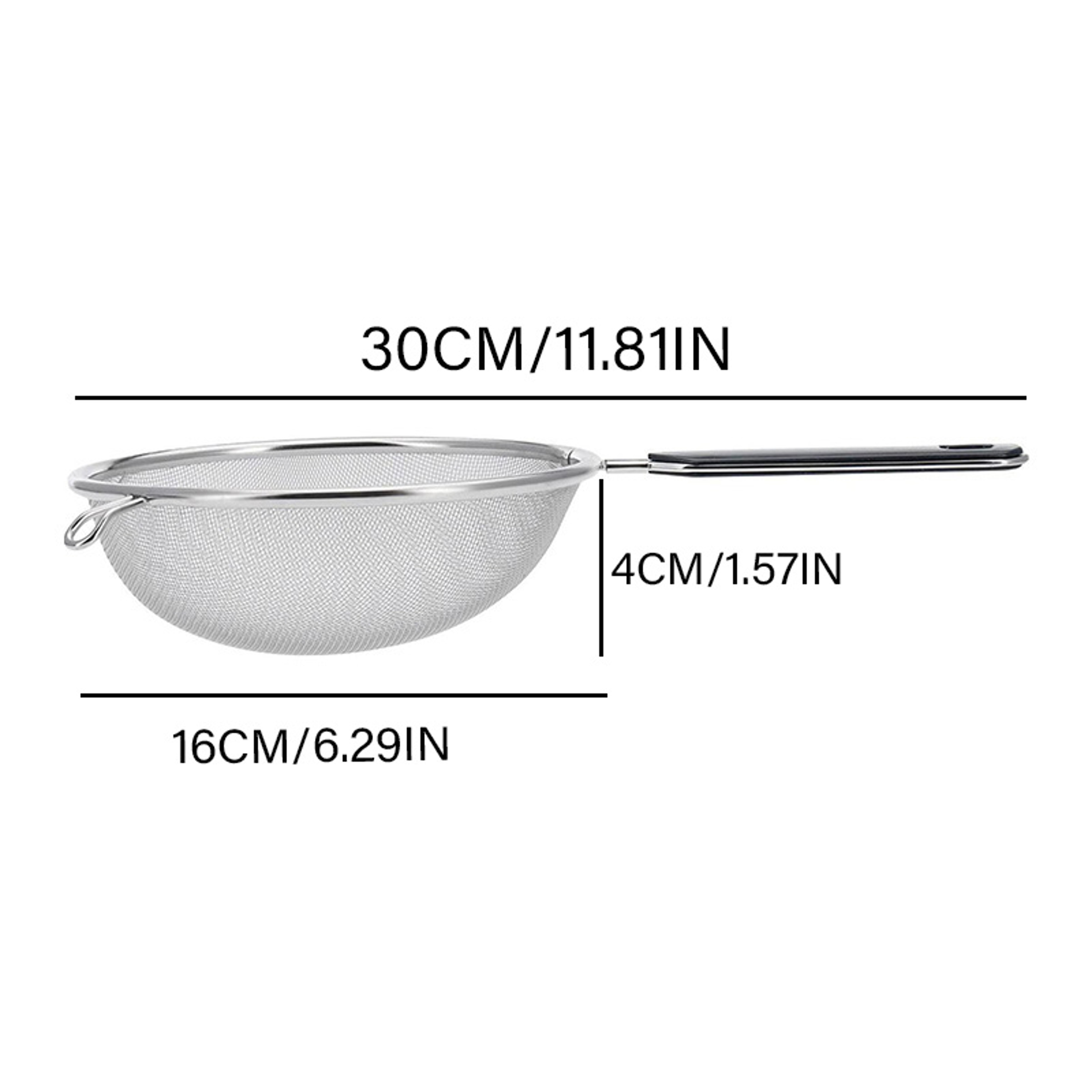 Fine Mesh Kitchen Strainer With Non Slip Handle 5