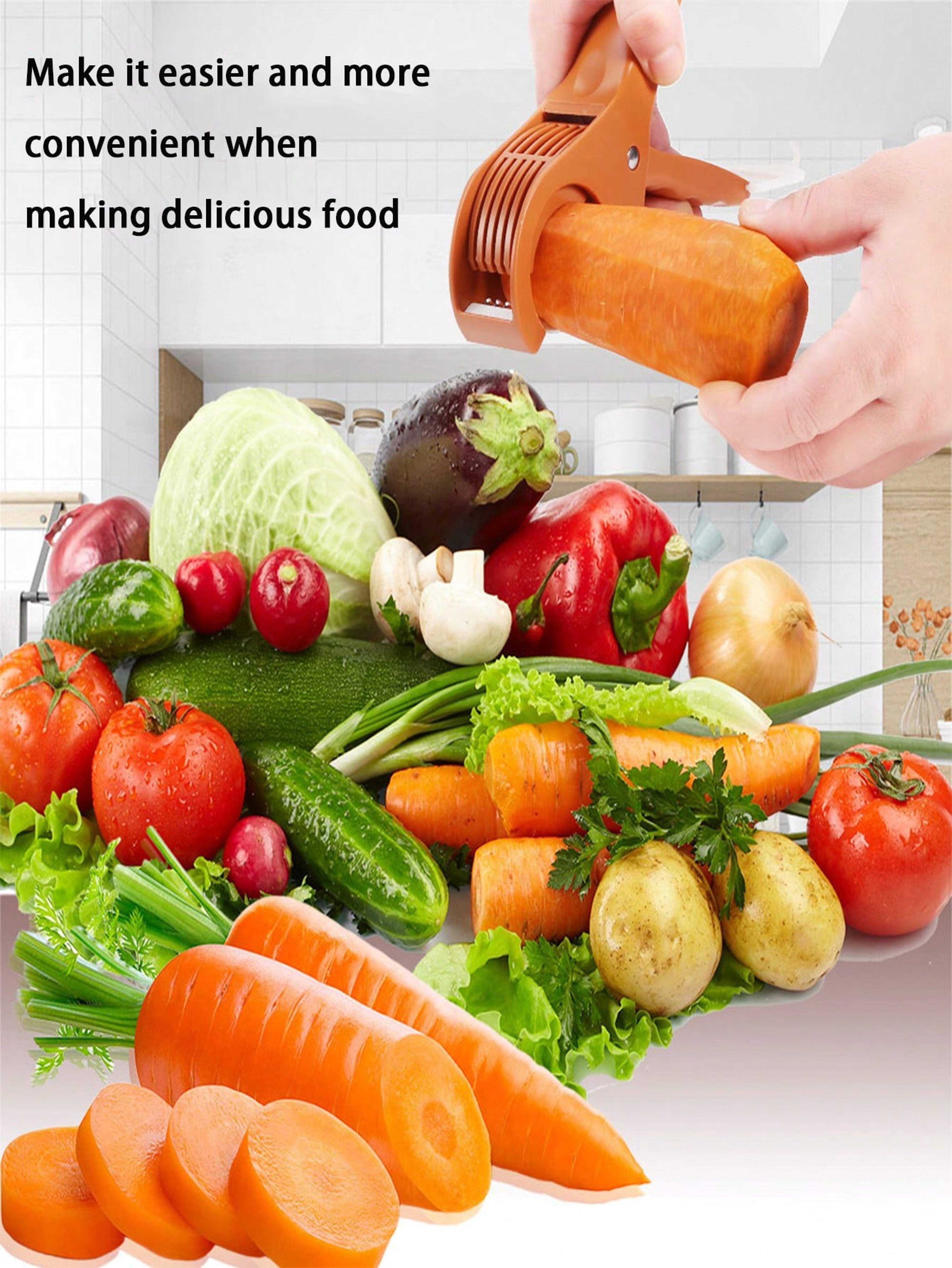 QuickSlice Stainless Steel Manual Vegetable And Fruit Slicer 6