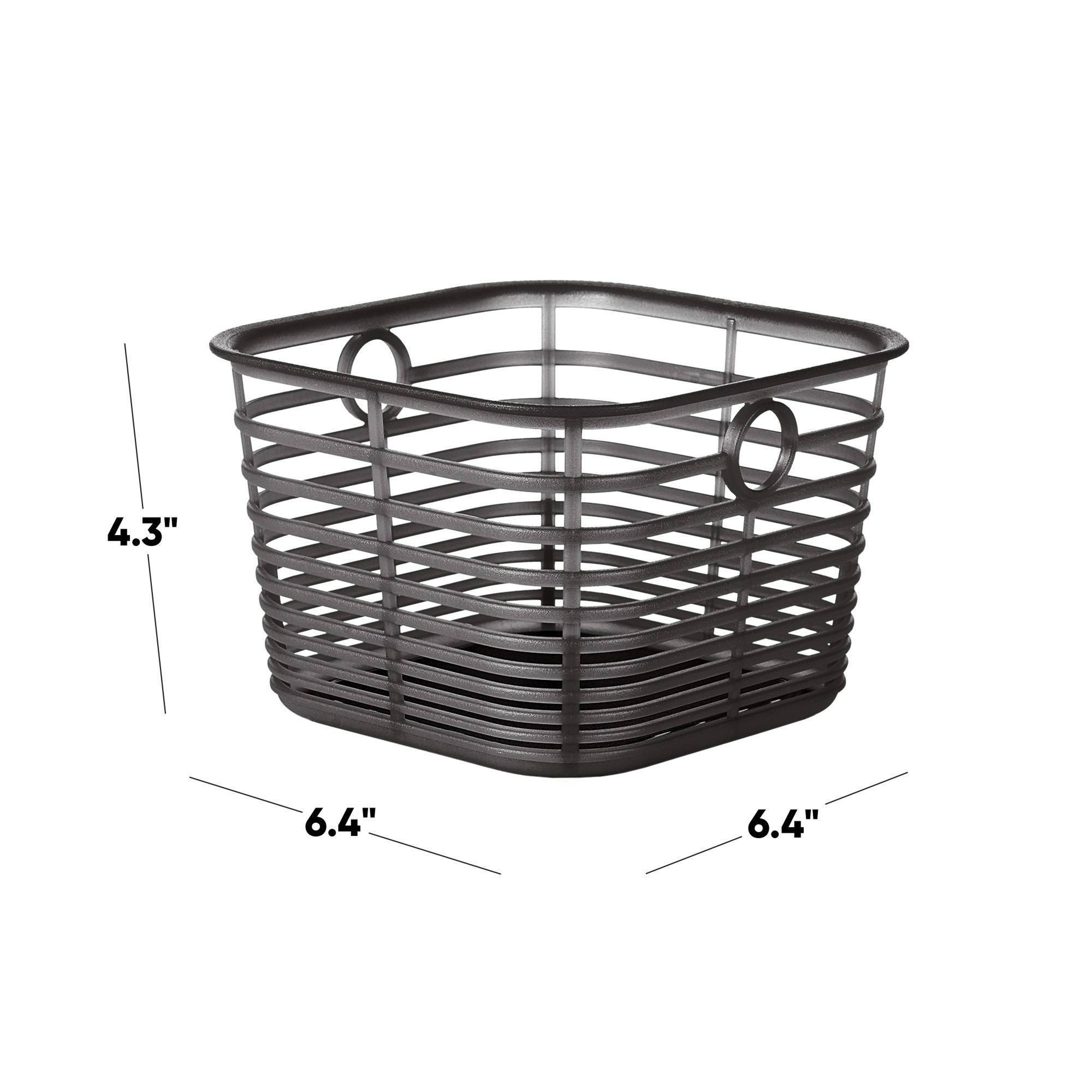 Jelly XS Black Small Storage Basket with Handles for Desktop and Home Organization – view 7