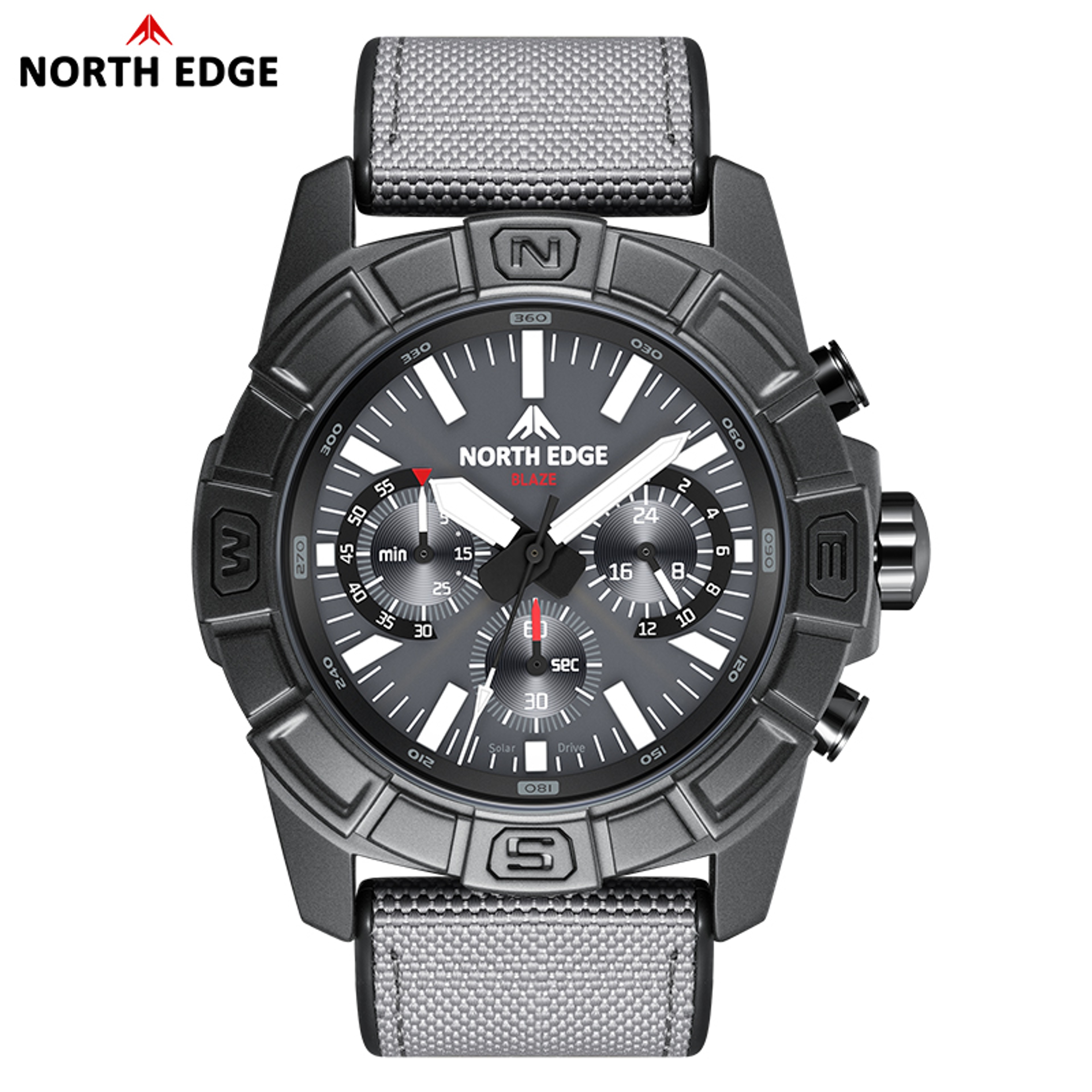 Mens Pilot Watch Stainless Steel Waterproof Chronograph 4