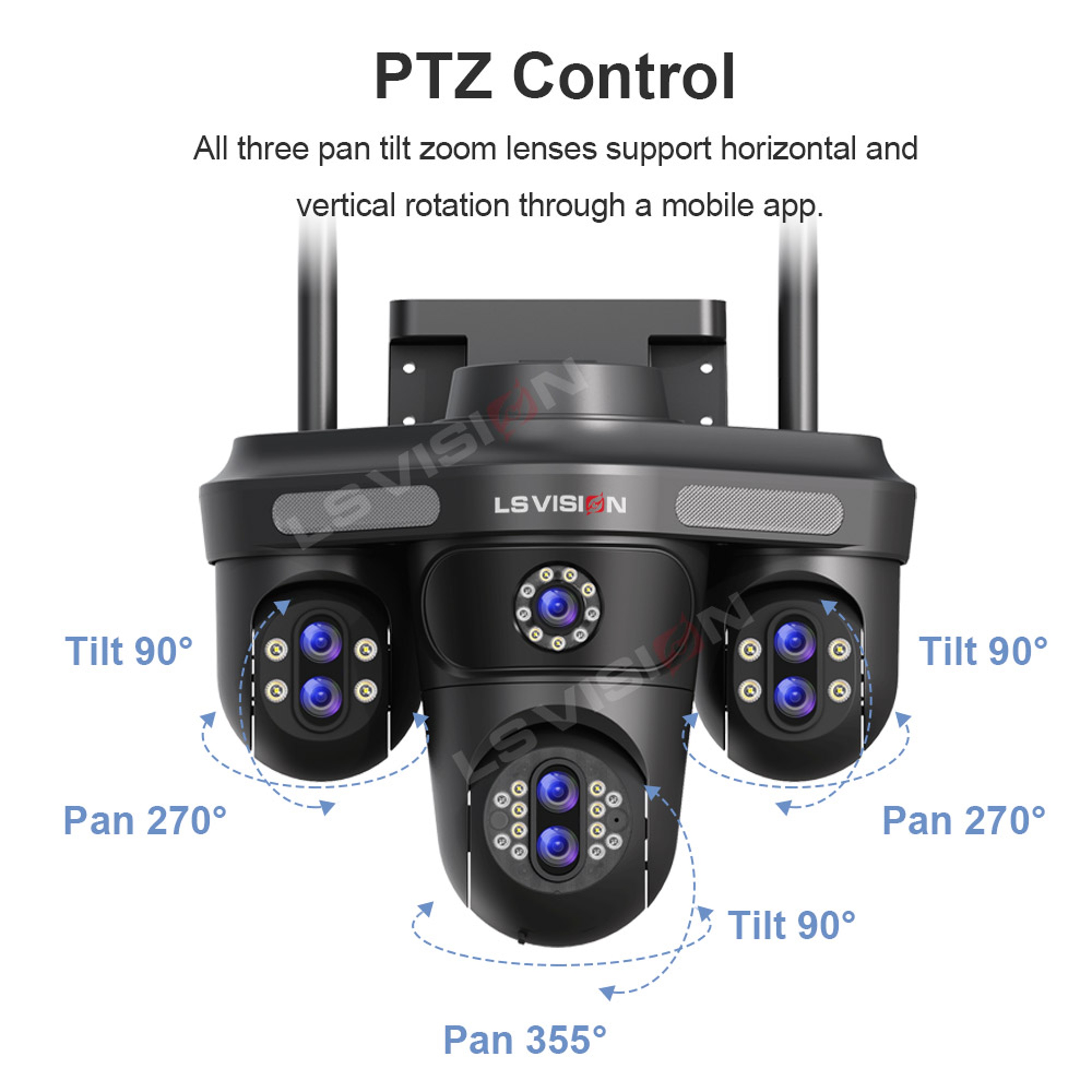 Outdoor WiFi PTZ Security Camera Auto Tracking Lens 3