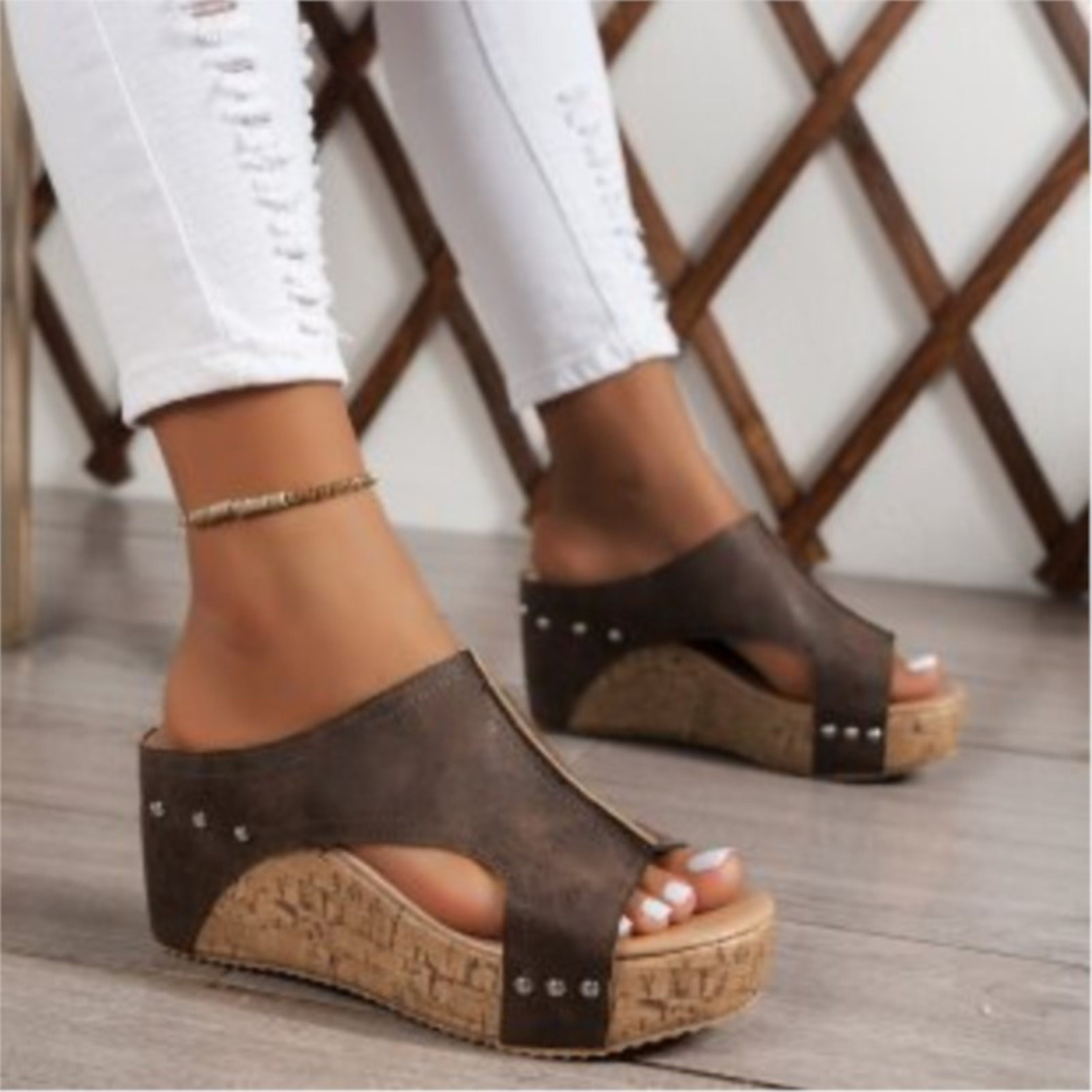 Summer Comfort Wedge Sandals Women Soft Platform Slides 6