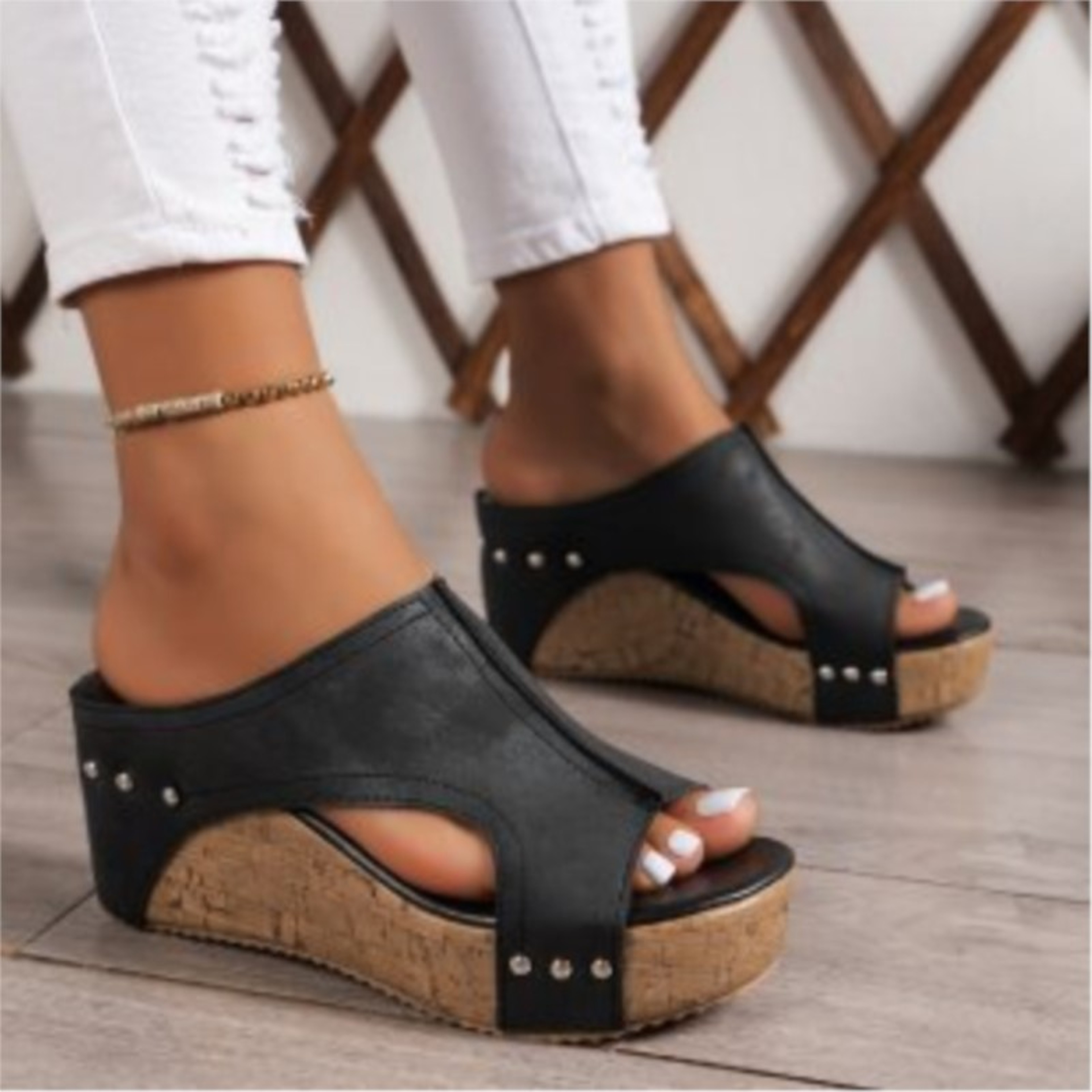 Summer Comfort Wedge Sandals Women Soft Platform Slides 8
