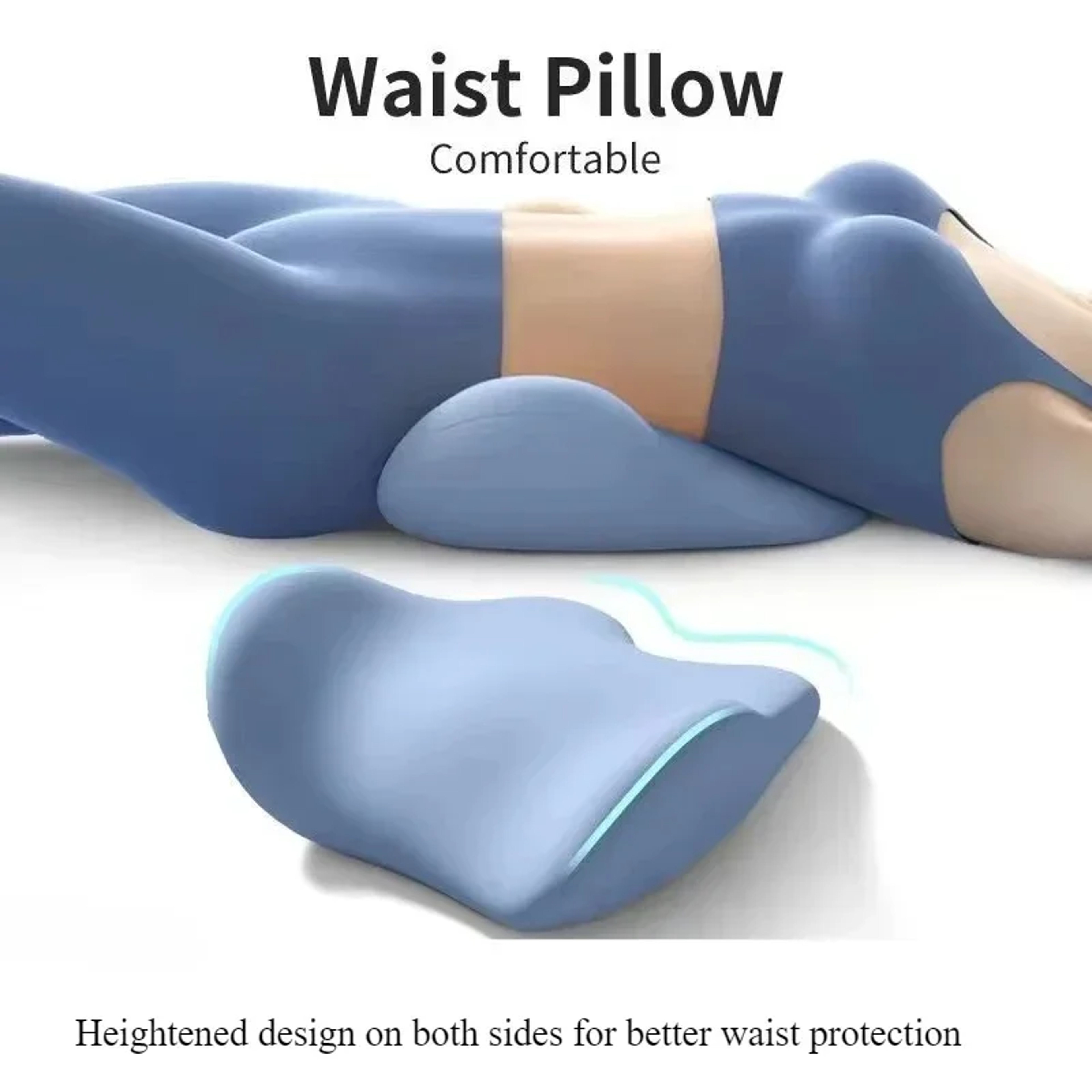 Ergonomic Memory Foam Lumbar Support Pillow For Bed Sleep Comfort 5