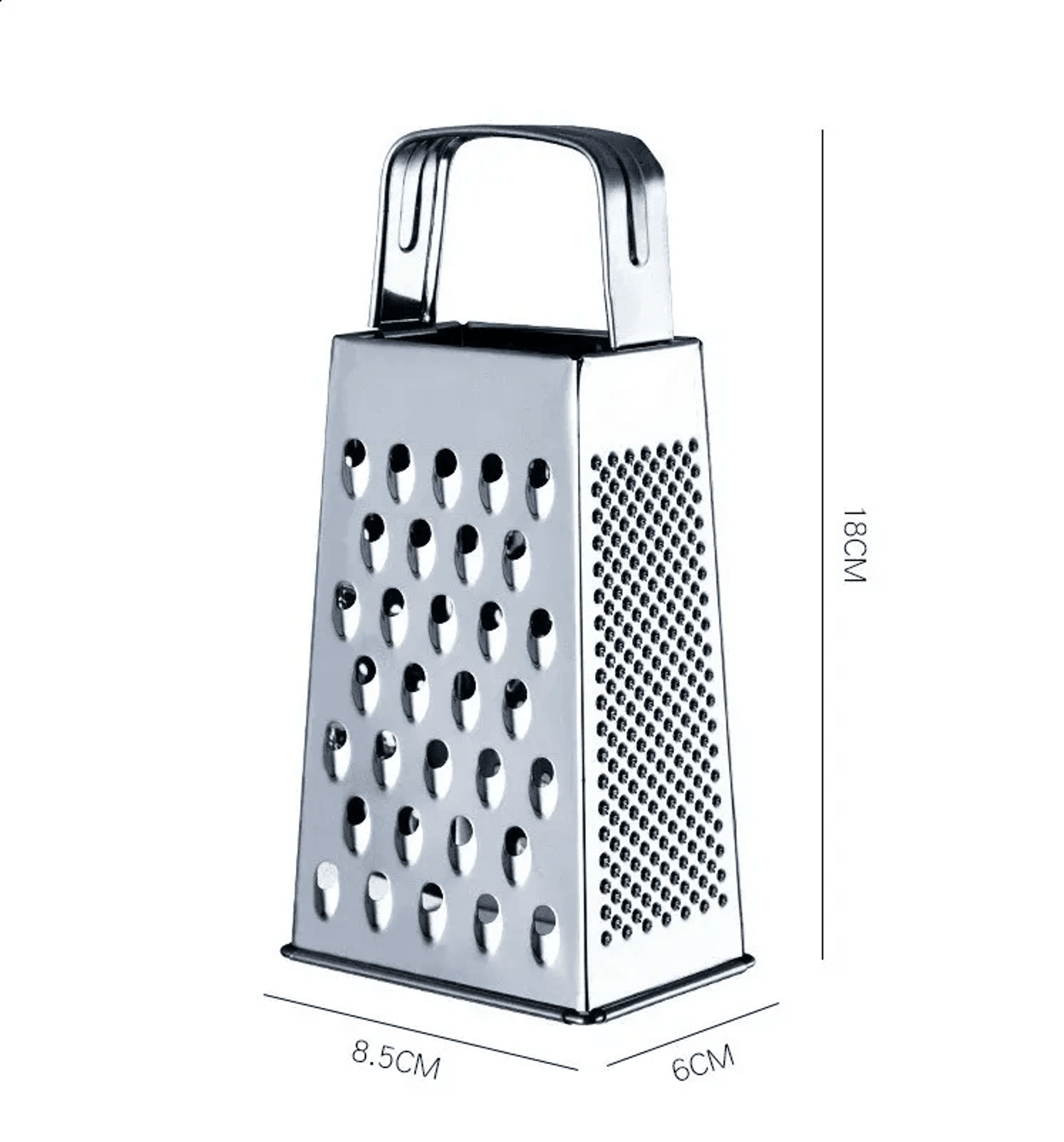 Stainless Steel Sided Box Grater Cheese Grater Vegetable Slicer Zester 6