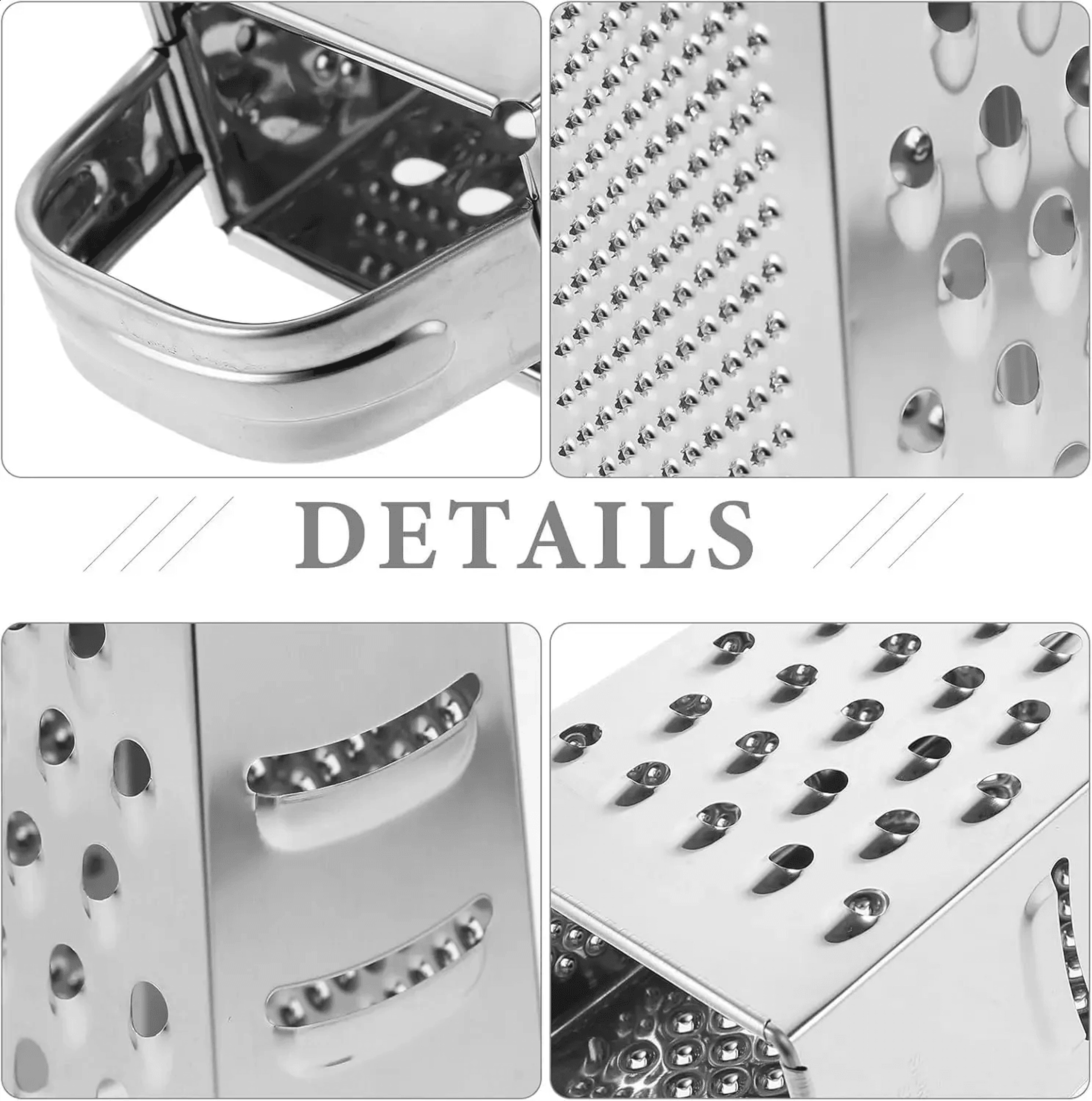 Stainless Steel Sided Box Grater Cheese Grater Vegetable Slicer Zester 2