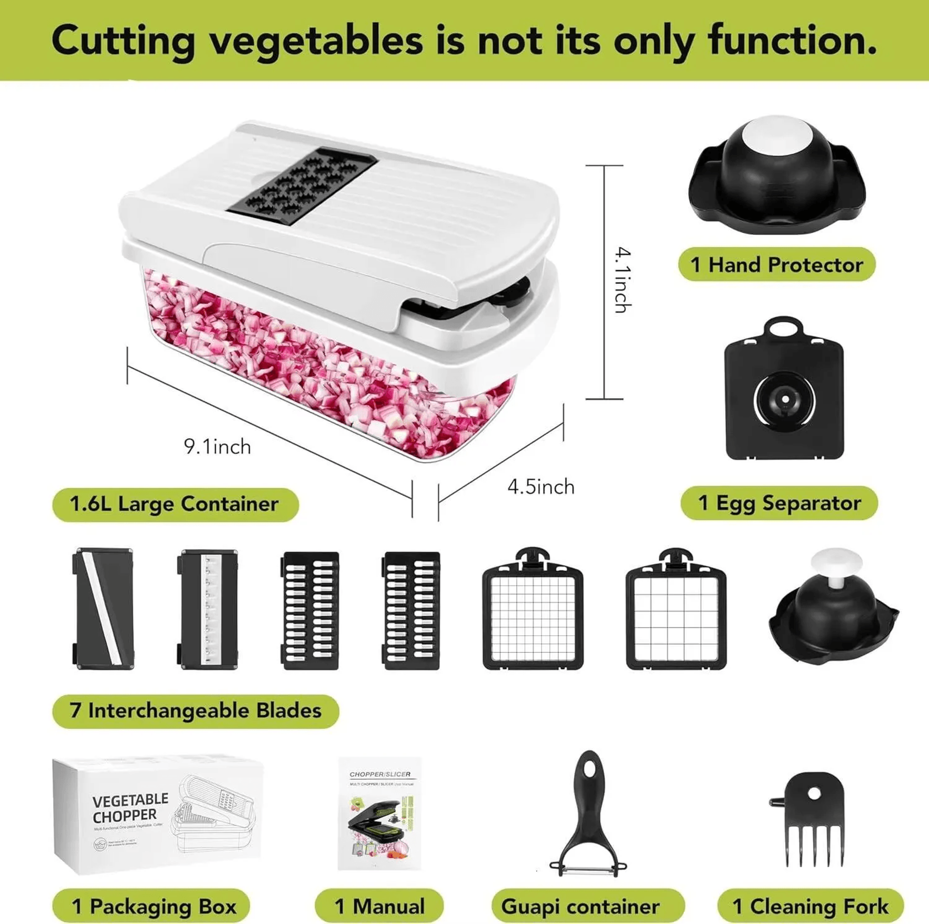 Vegetable Chopper Mandoline Slicer BPA Free Food Prep Tool 2