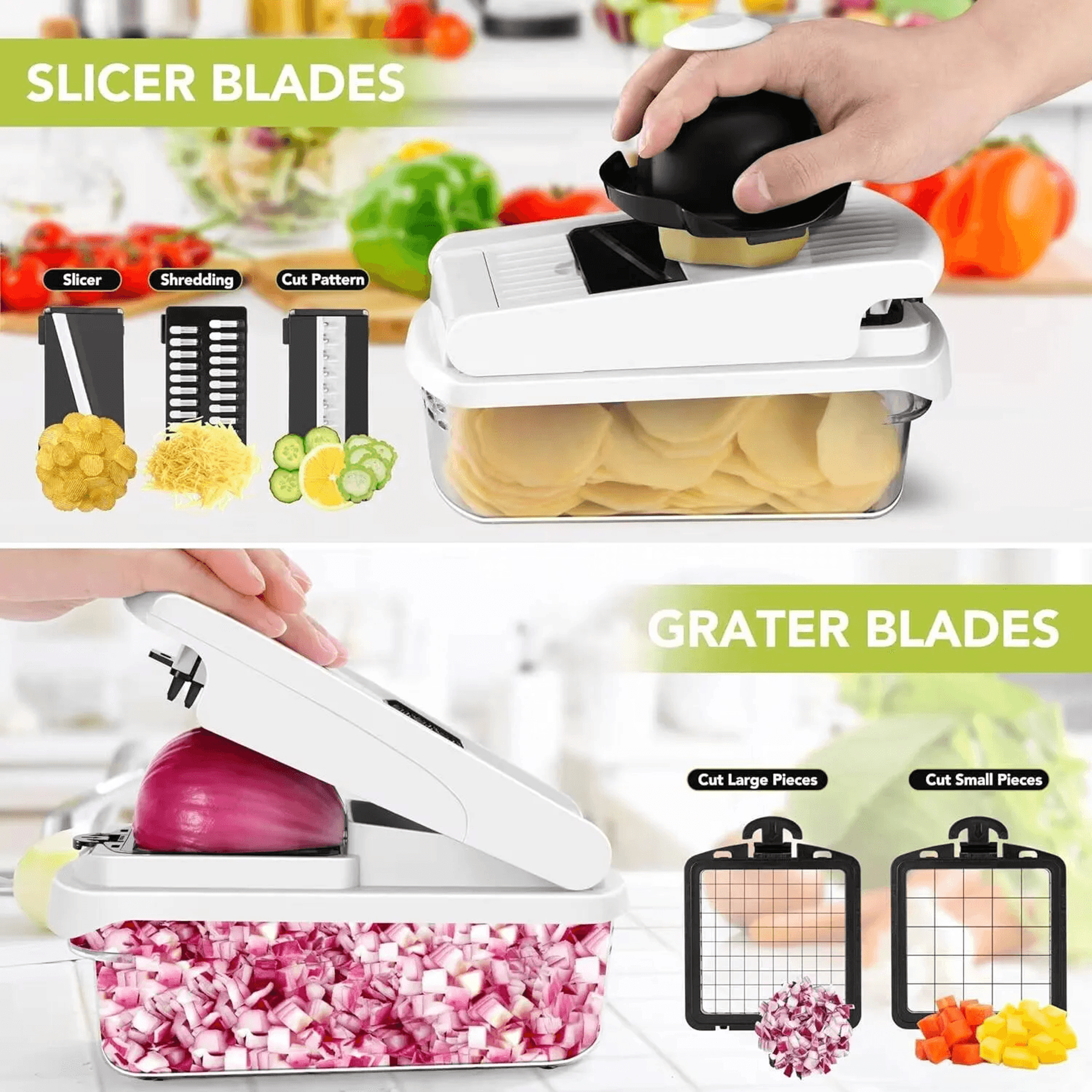 Vegetable Chopper Mandoline Slicer BPA Free Food Prep Tool 5