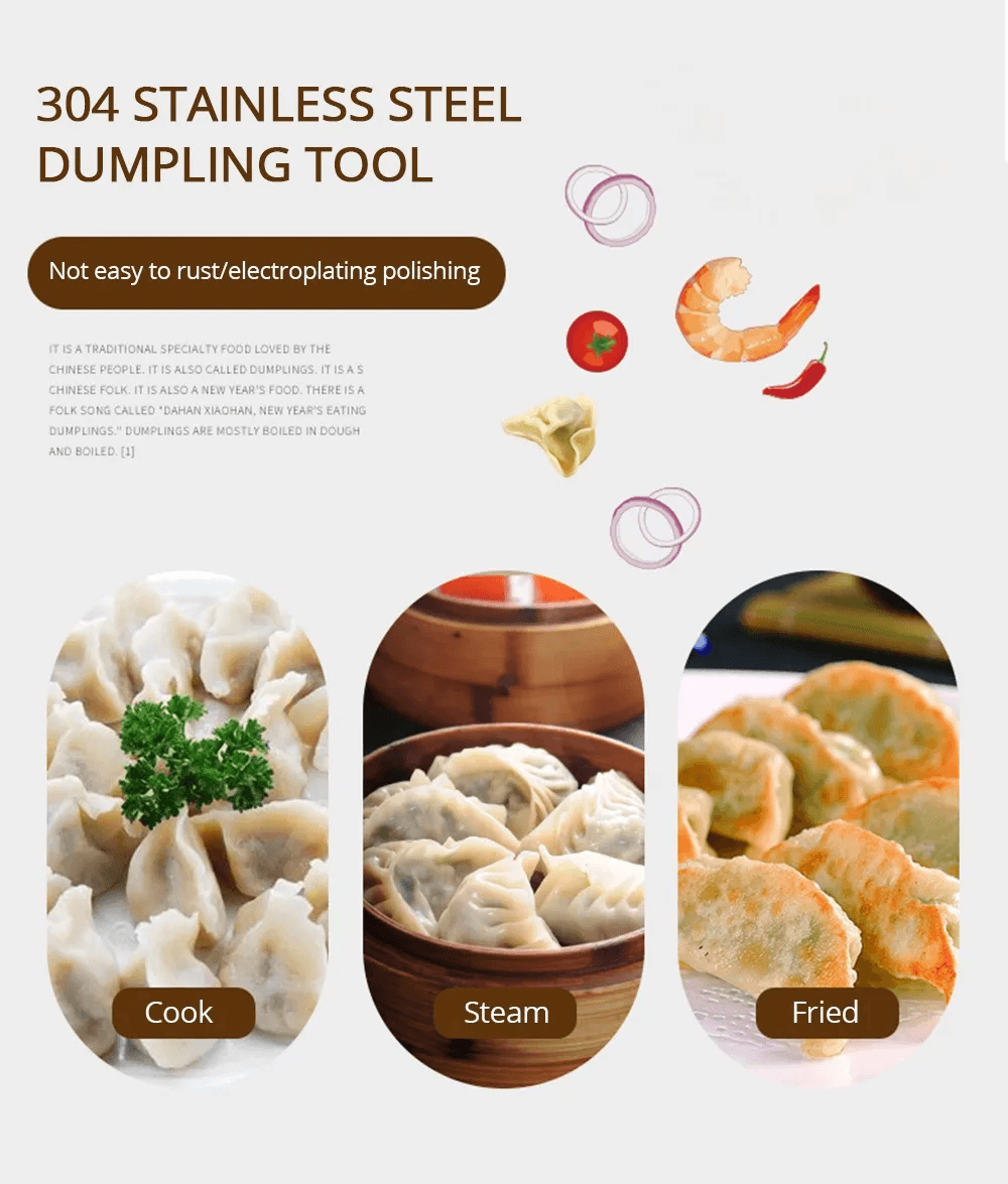 Dumpling Wrapper Cutter Mold Jiaozi Maker Tool 3